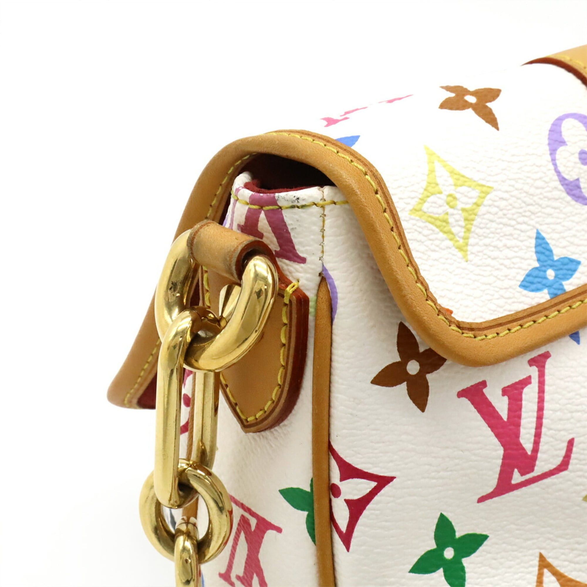 Louis Vuitton LOUIS VUITTON Monogram Multicolore Patty Shoulder Bag, Chain Ribbon, Blanc, White, M40305 Size ONE SIZE - 5 Thumbnail
