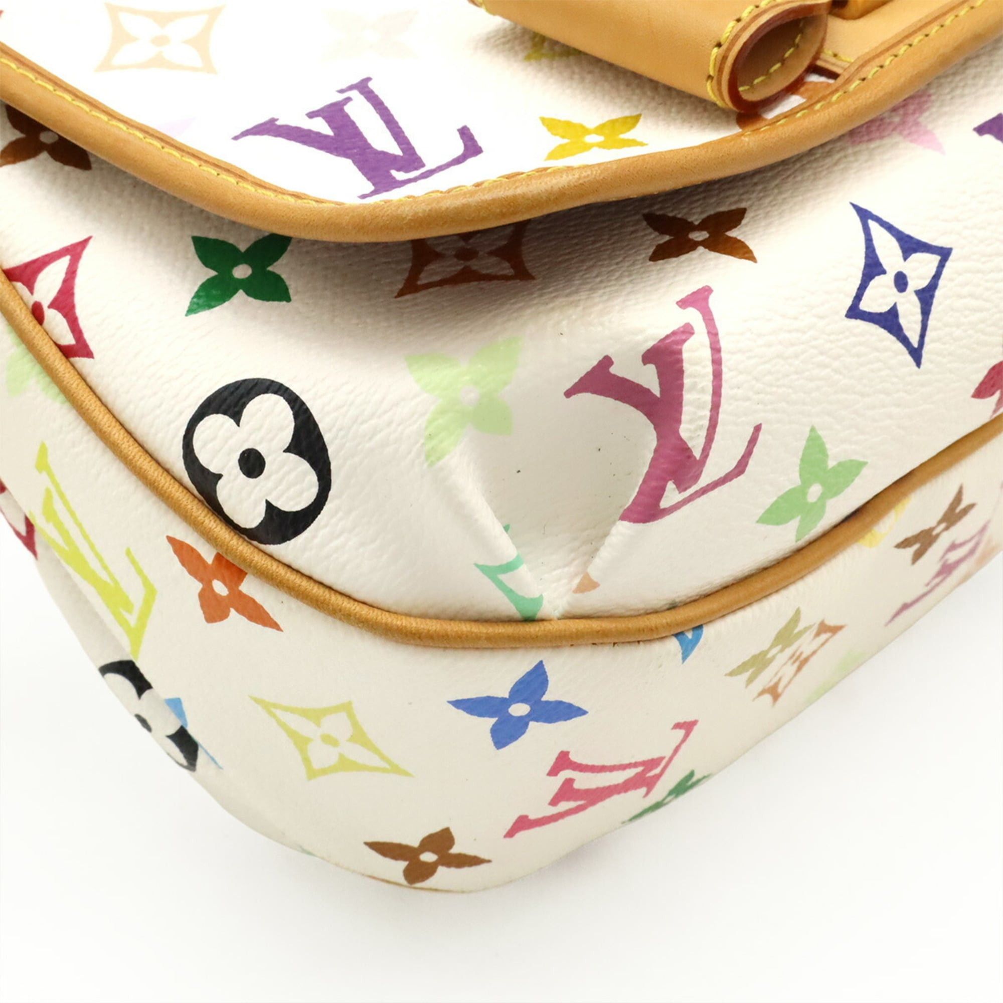 Louis Vuitton LOUIS VUITTON Monogram Multicolore Patty Shoulder Bag, Chain Ribbon, Blanc, White, M40305 Size ONE SIZE - 4 Thumbnail