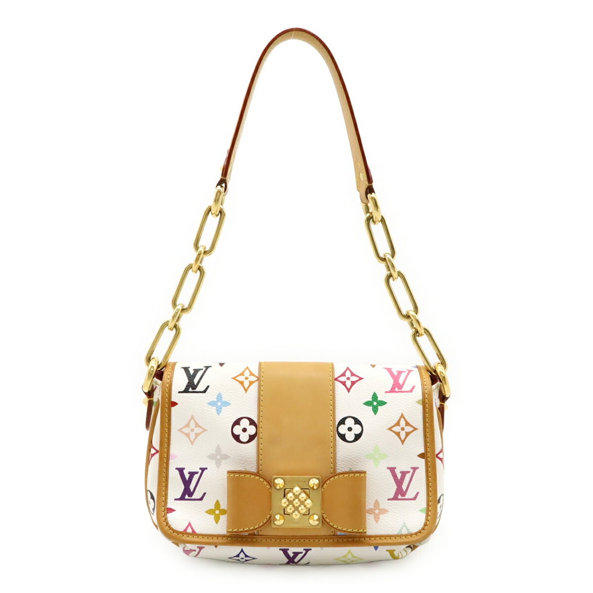 Louis Vuitton LOUIS VUITTON Monogram Multicolore Patty Shoulder Bag, Chain Ribbon, Blanc, White, M40305 Size ONE SIZE - 2 Thumbnail