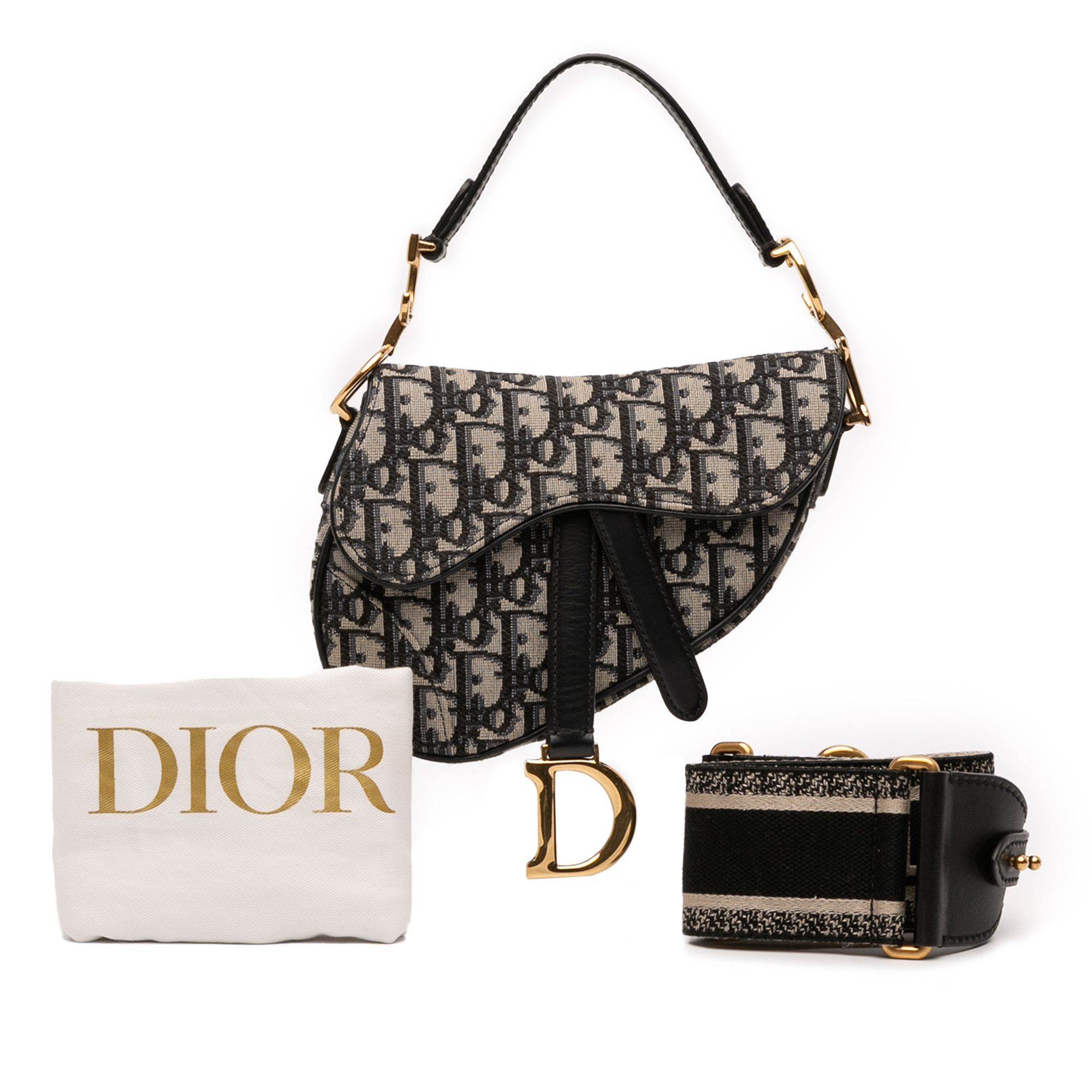 Dior Dior Mini Oblique Canvas Saddle Bag Size ONE SIZE - 12 Thumbnail