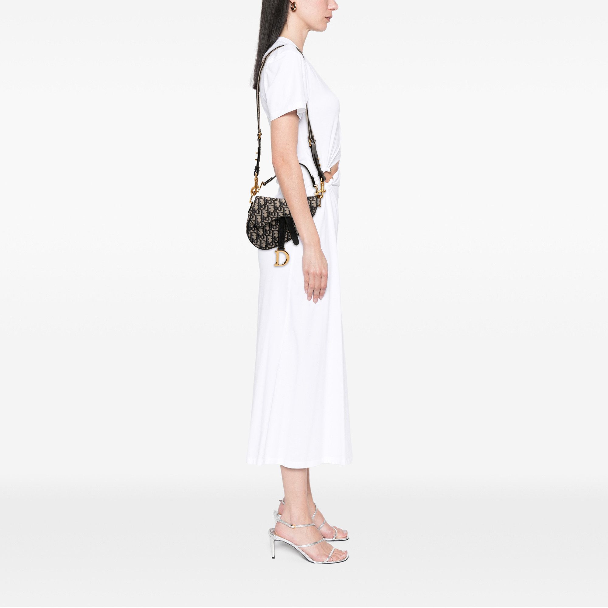 Dior Dior Mini Oblique Canvas Saddle Bag Size ONE SIZE - 11 Thumbnail
