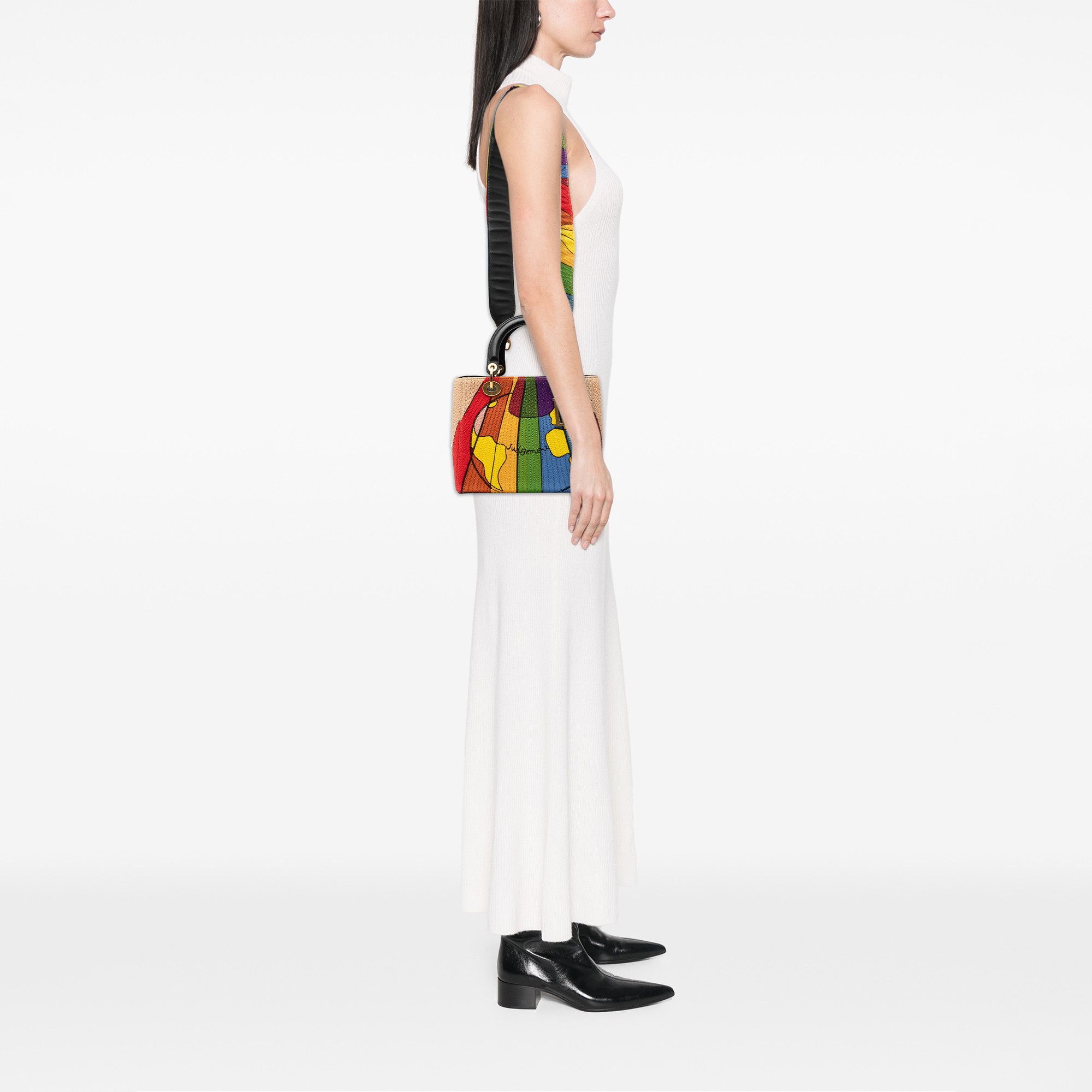 Dior Dior Medium Canvas Beaded and Embroidered Tarot Judgment Lady Dior Size ONE SIZE - 7 Thumbnail