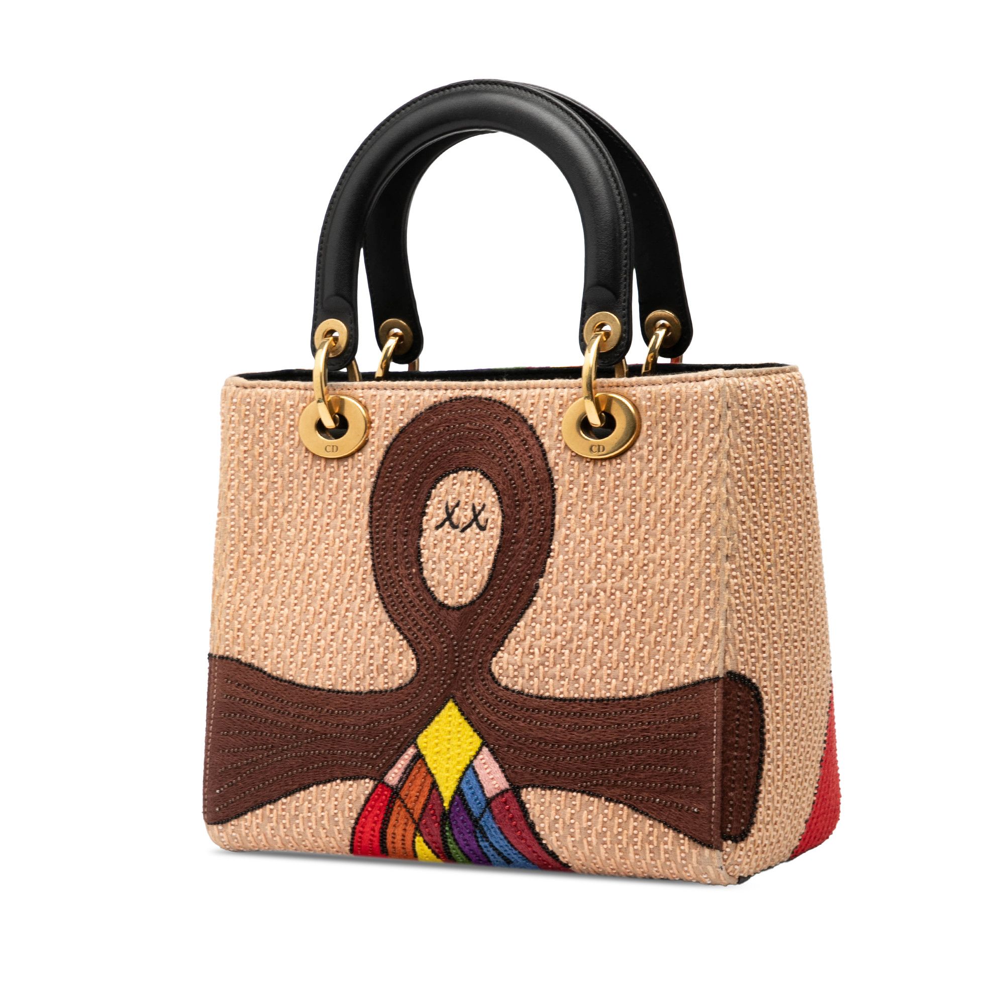 Dior Dior Medium Canvas Beaded and Embroidered Tarot Judgment Lady Dior Size ONE SIZE - 2 Thumbnail
