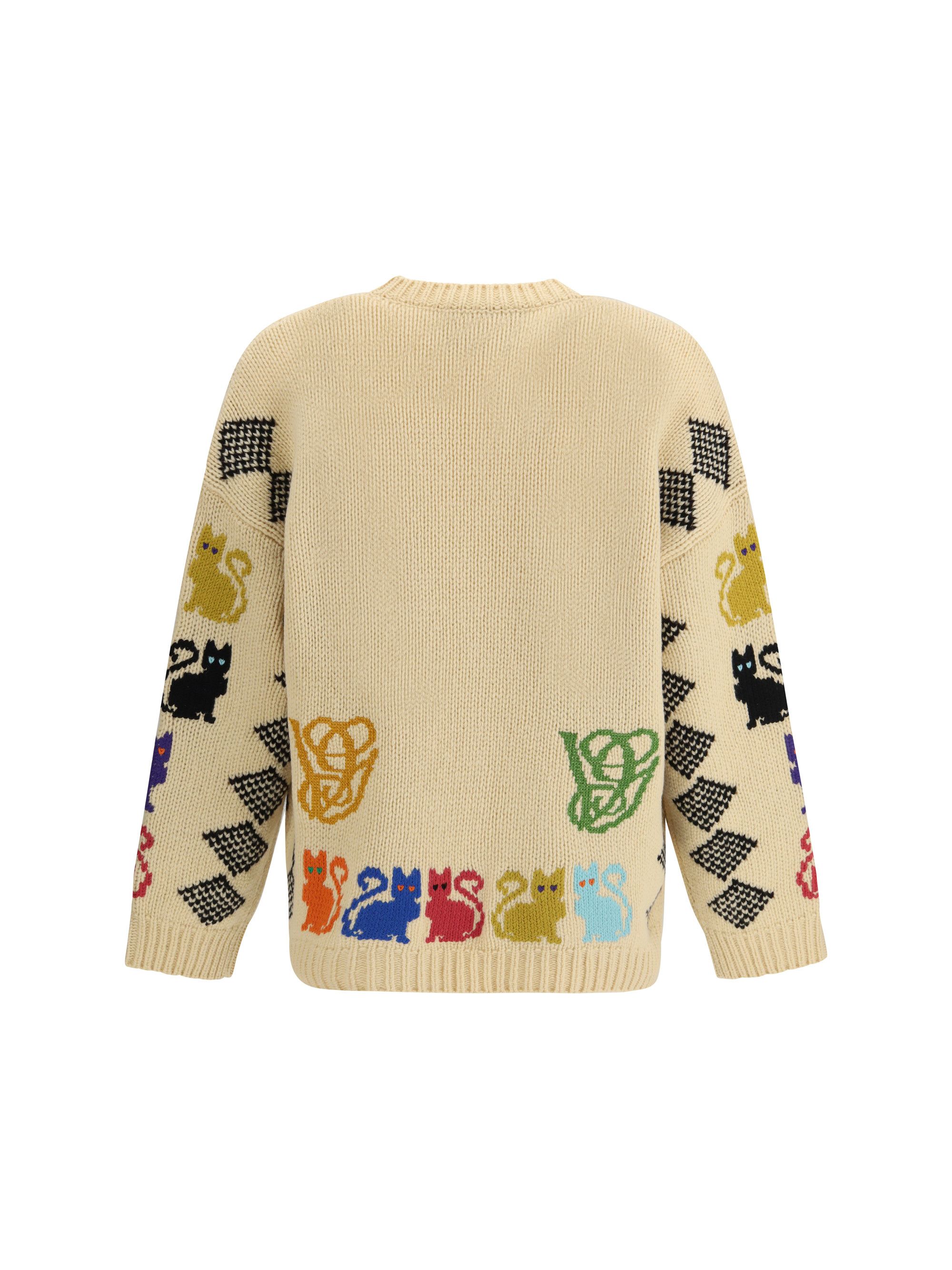 Valentino Cardigan with Le Chat de la Maison jacquard motif Size US M / EU 48-50 / 2 - 2 Thumbnail