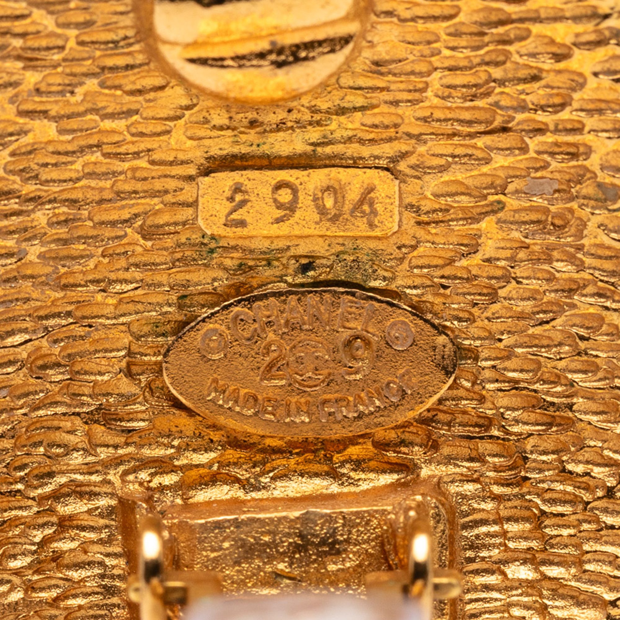 Chanel Chanel CC Gold Plated Oval Clip on Earrings Size ONE SIZE - 3 Thumbnail