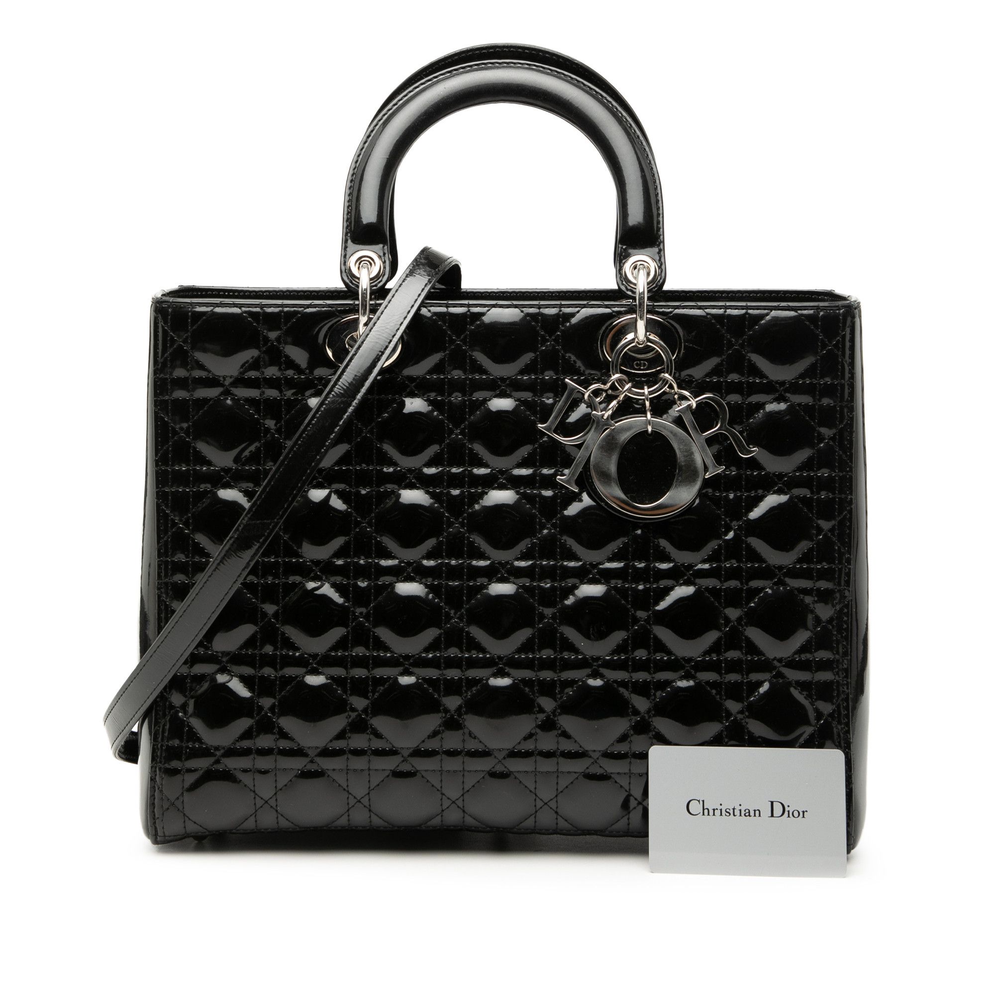 Dior Dior Large Patent Cannage Lady Dior Size ONE SIZE - 10 Thumbnail