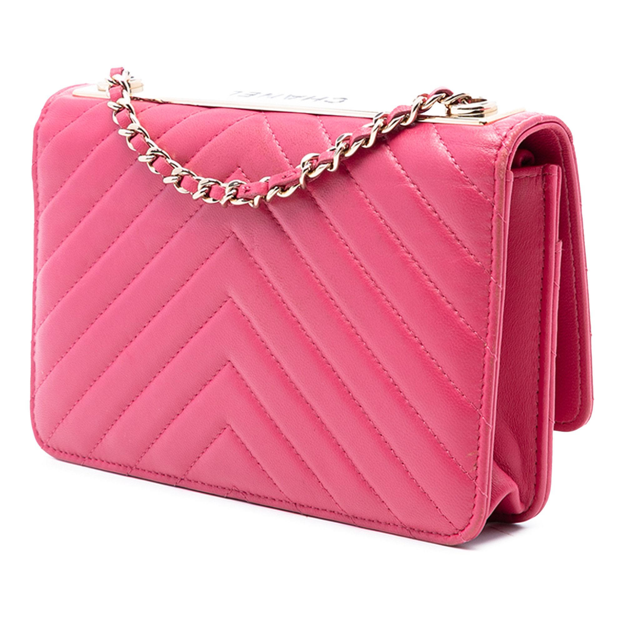 Chanel Chanel Chevron Lambskin Trendy CC Chain Wallet on Chain Size ONE SIZE - 2 Thumbnail