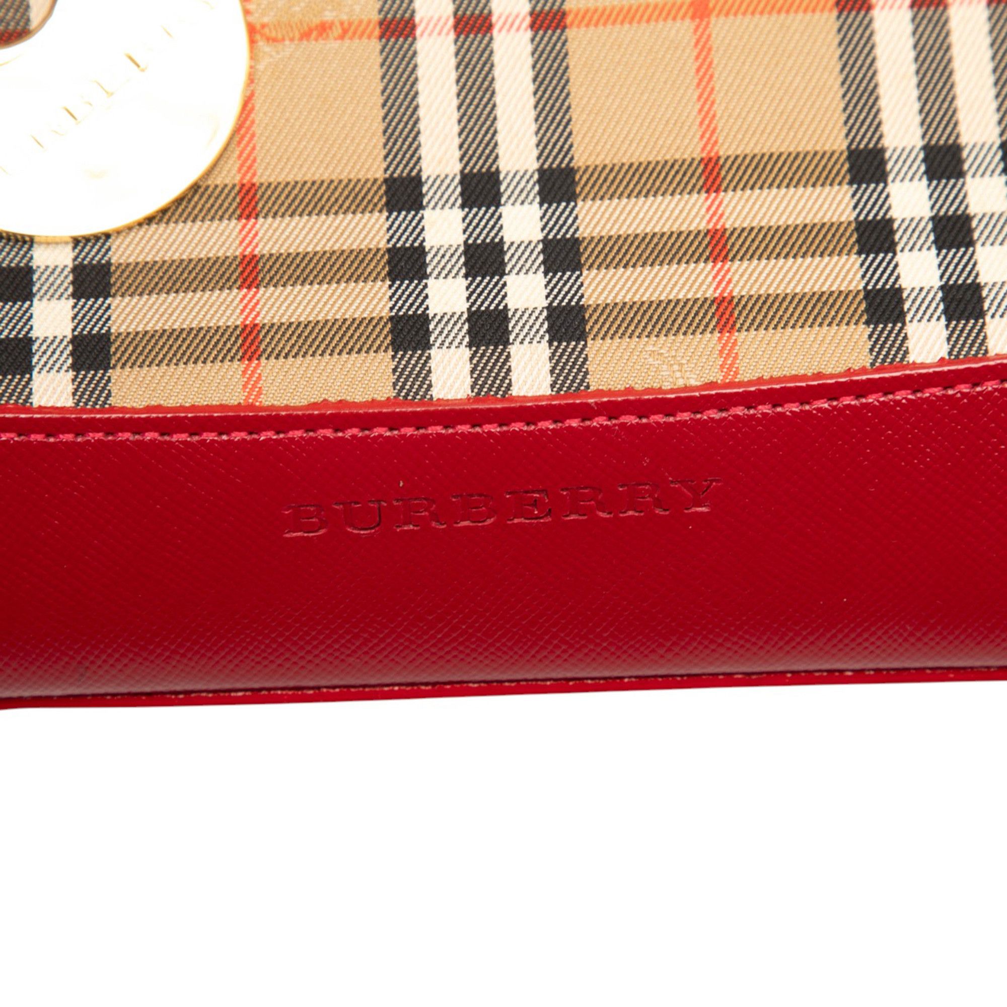 Burberry Burberry Haymarket Check Canvas Handbag Size ONE SIZE - 5 Thumbnail