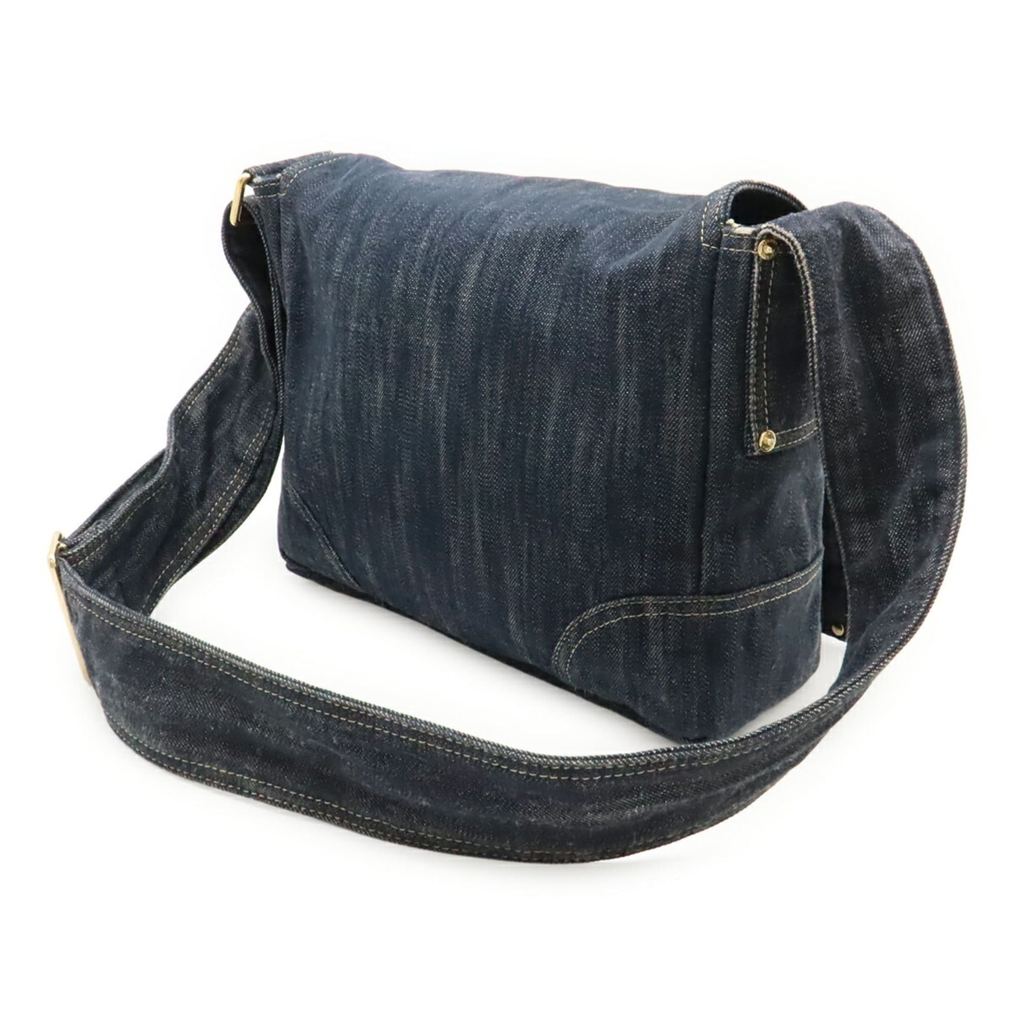 Chanel CHANEL Sparkling Denim Coco Mark Shoulder Bag, Indigo Blue, A31987 Size ONE SIZE - 3 Thumbnail