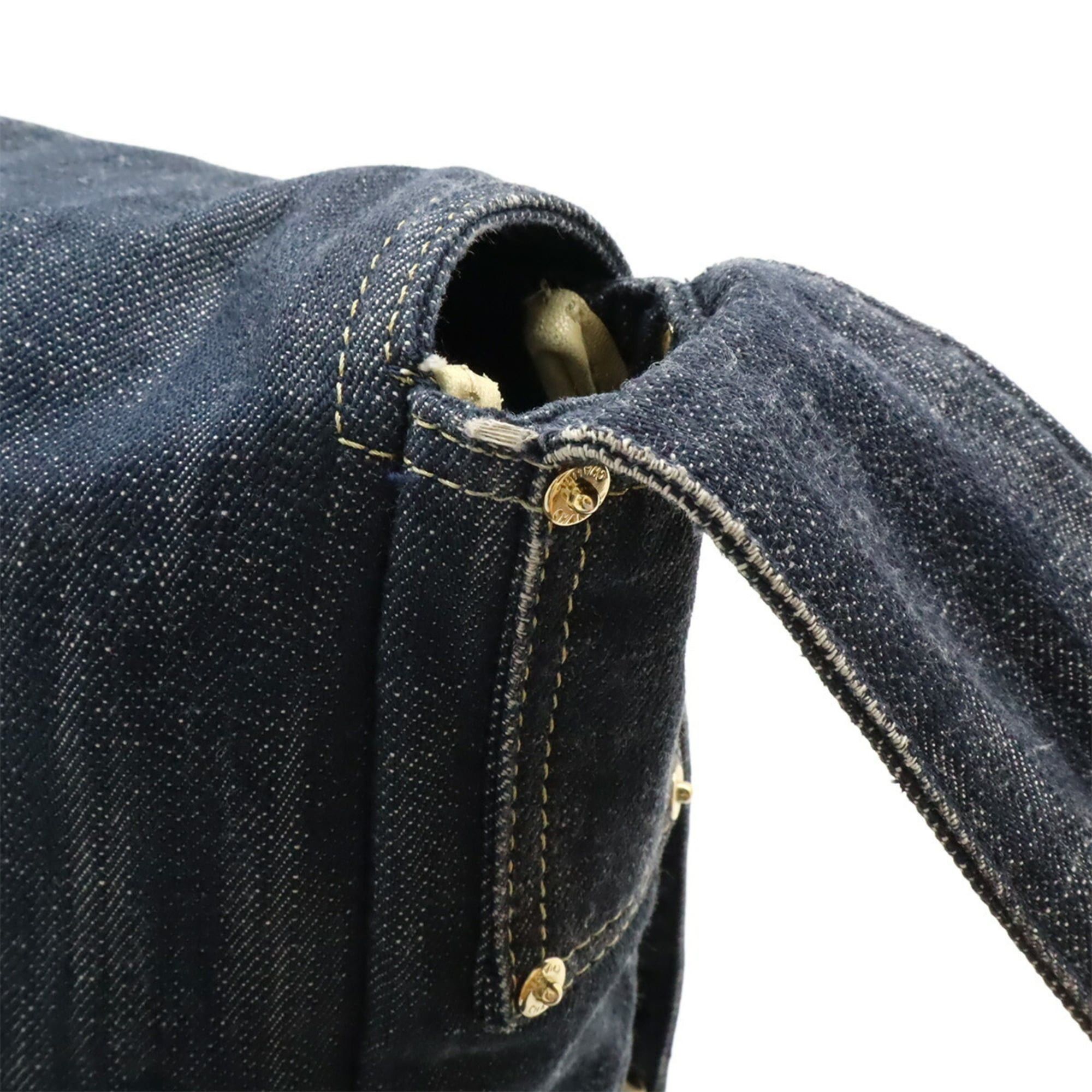 Chanel CHANEL Sparkling Denim Coco Mark Shoulder Bag, Indigo Blue, A31987 Size ONE SIZE - 5 Thumbnail