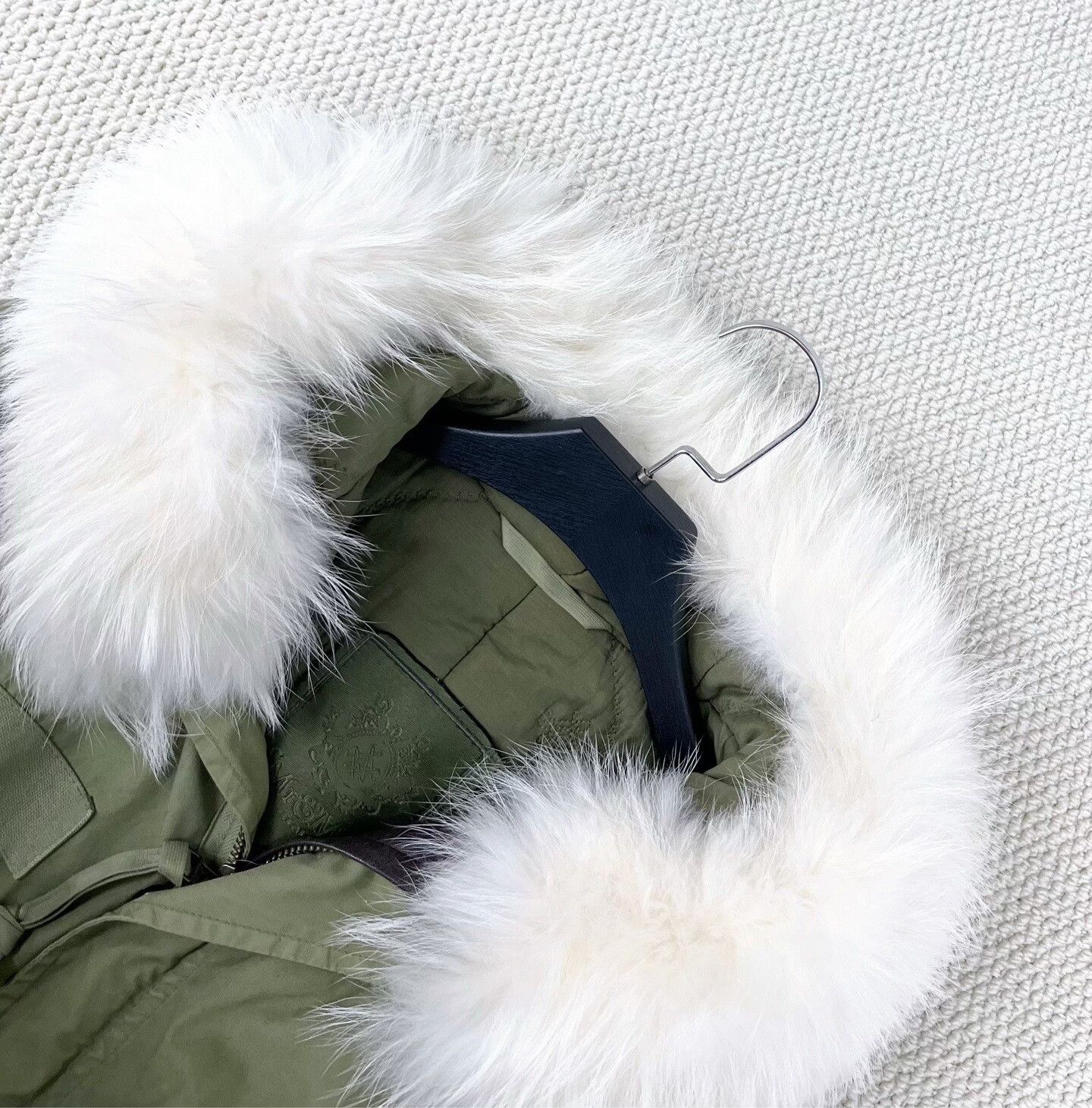 Moncler Genius army green fur collar cotton jacket Size S / US 4 / IT 40 - 3 Thumbnail
