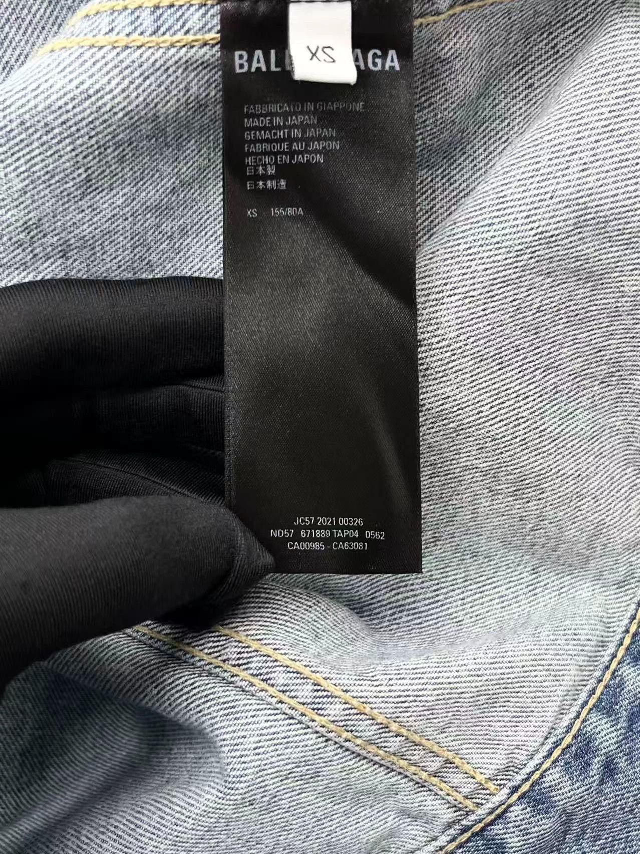 Balenciaga balenciaga light blue denim jacket with logo Size US XS / EU 42 / 0 - 6 Thumbnail