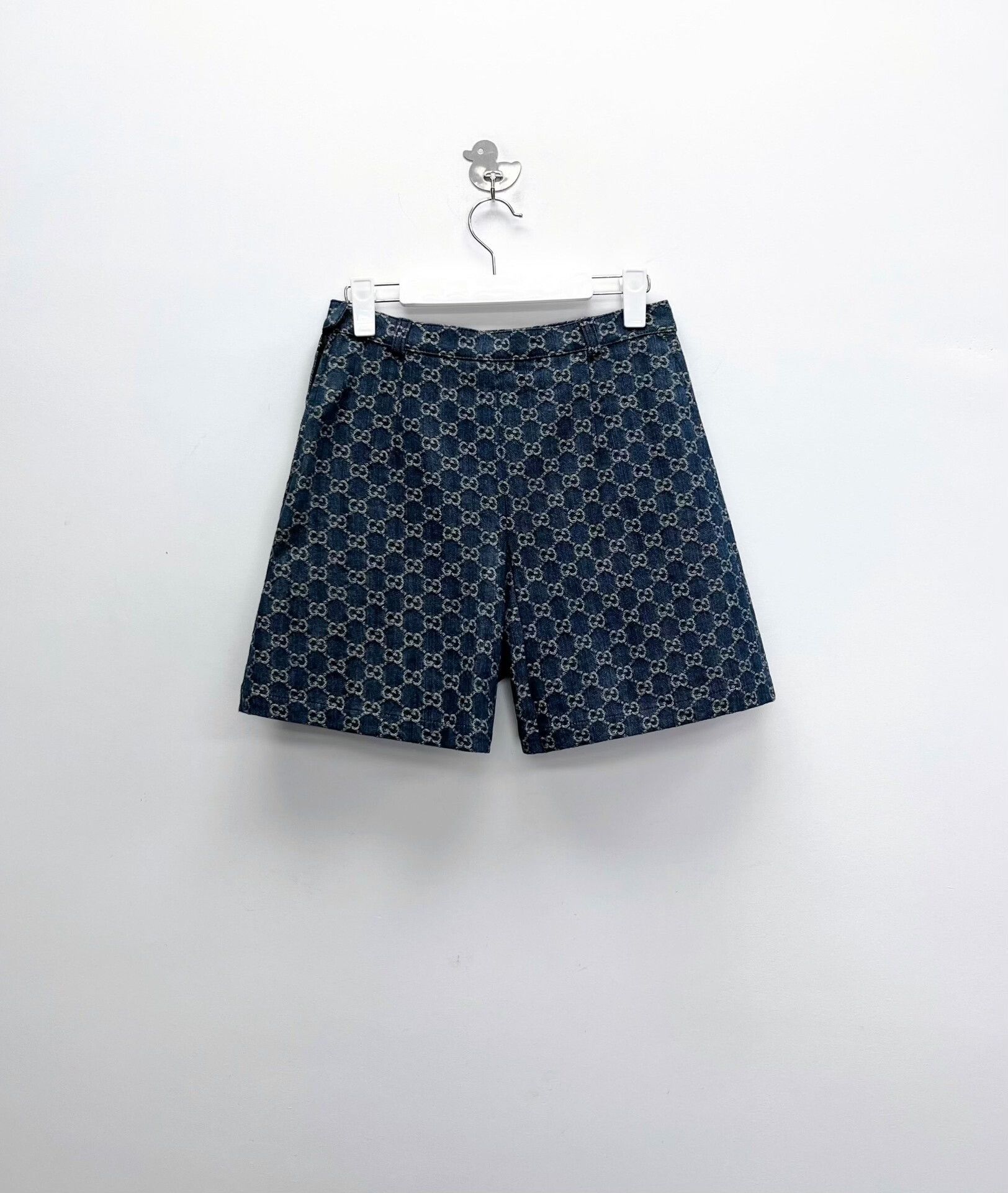 Gucci gucci logo print denim shorts with pockets Size 40" / US 18 - 2 Thumbnail