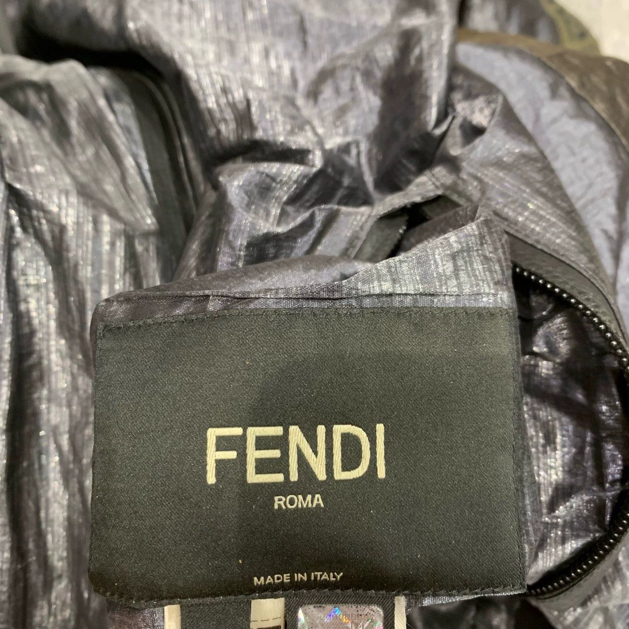 Fendi fendi metallic nylon logo hooded jacket Size US L / EU 52-54 / 3 - 4 Thumbnail