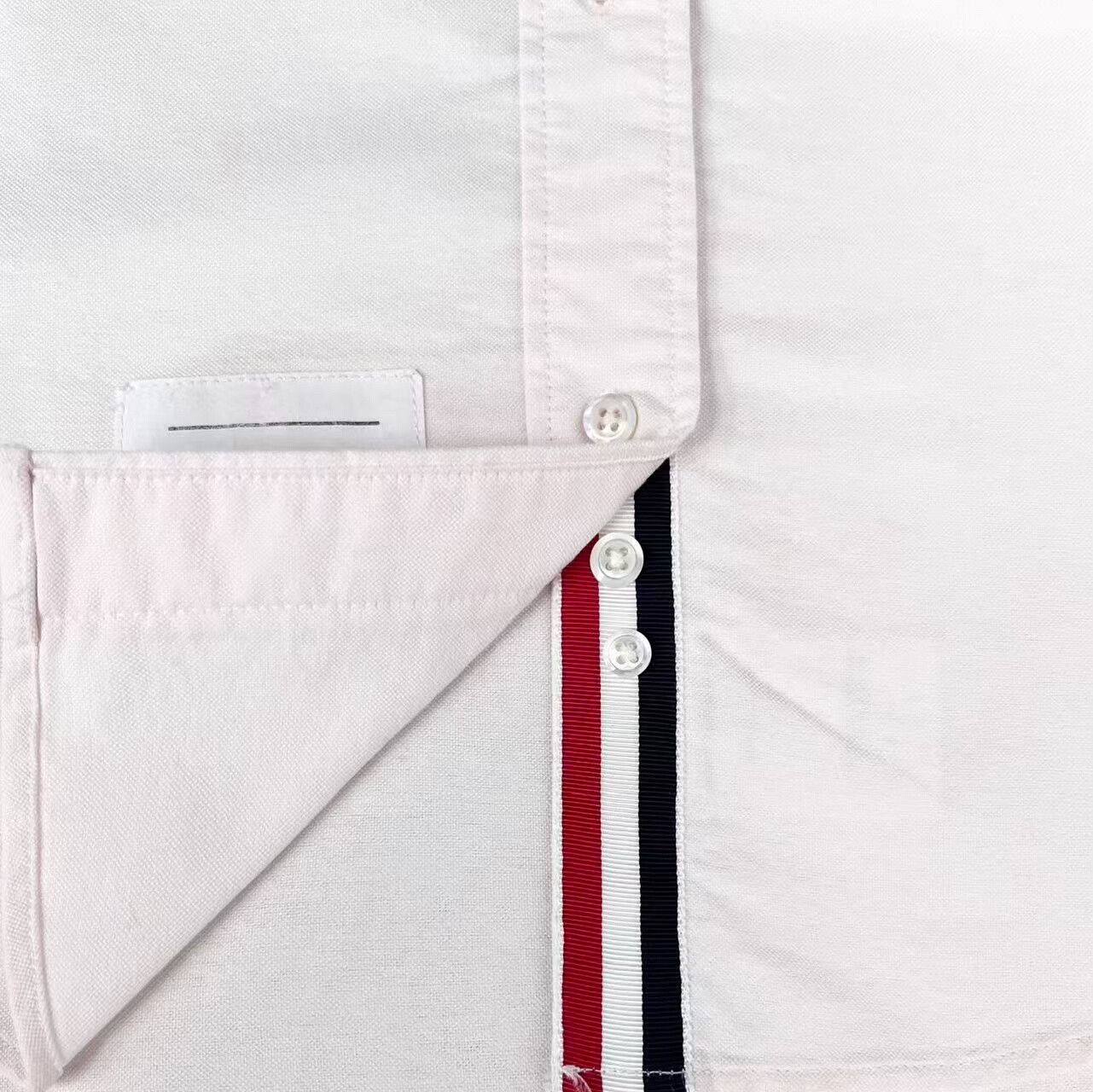 Thom Browne thom browne pink oxford shirt with patch pocket Size US S / EU 44-46 / 1 - 5 Thumbnail
