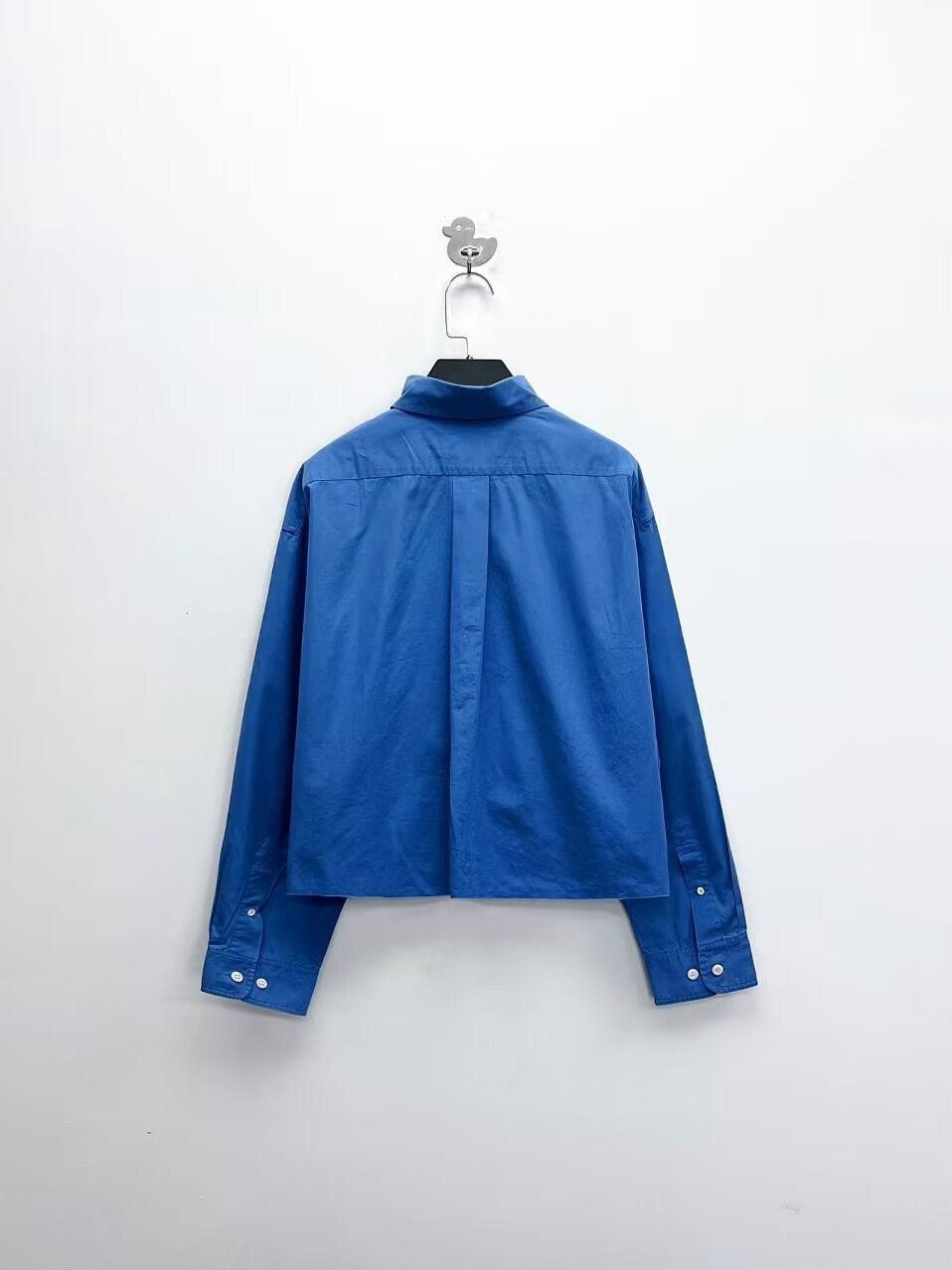 Miu Miu Miu Miu Klein Blue Short Sleeve Shirt Size M / US 6-8 / IT 42-44 - 2 Thumbnail