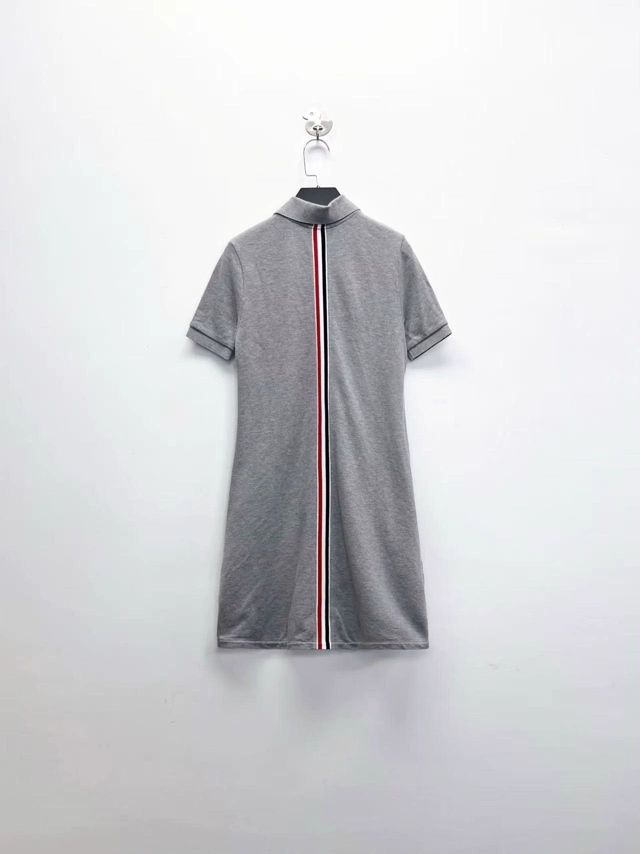 Thom Browne Thom Browne Gray Striped Polo Dress Size 38 Size M / US 6-8 / IT 42-44 - 2 Thumbnail