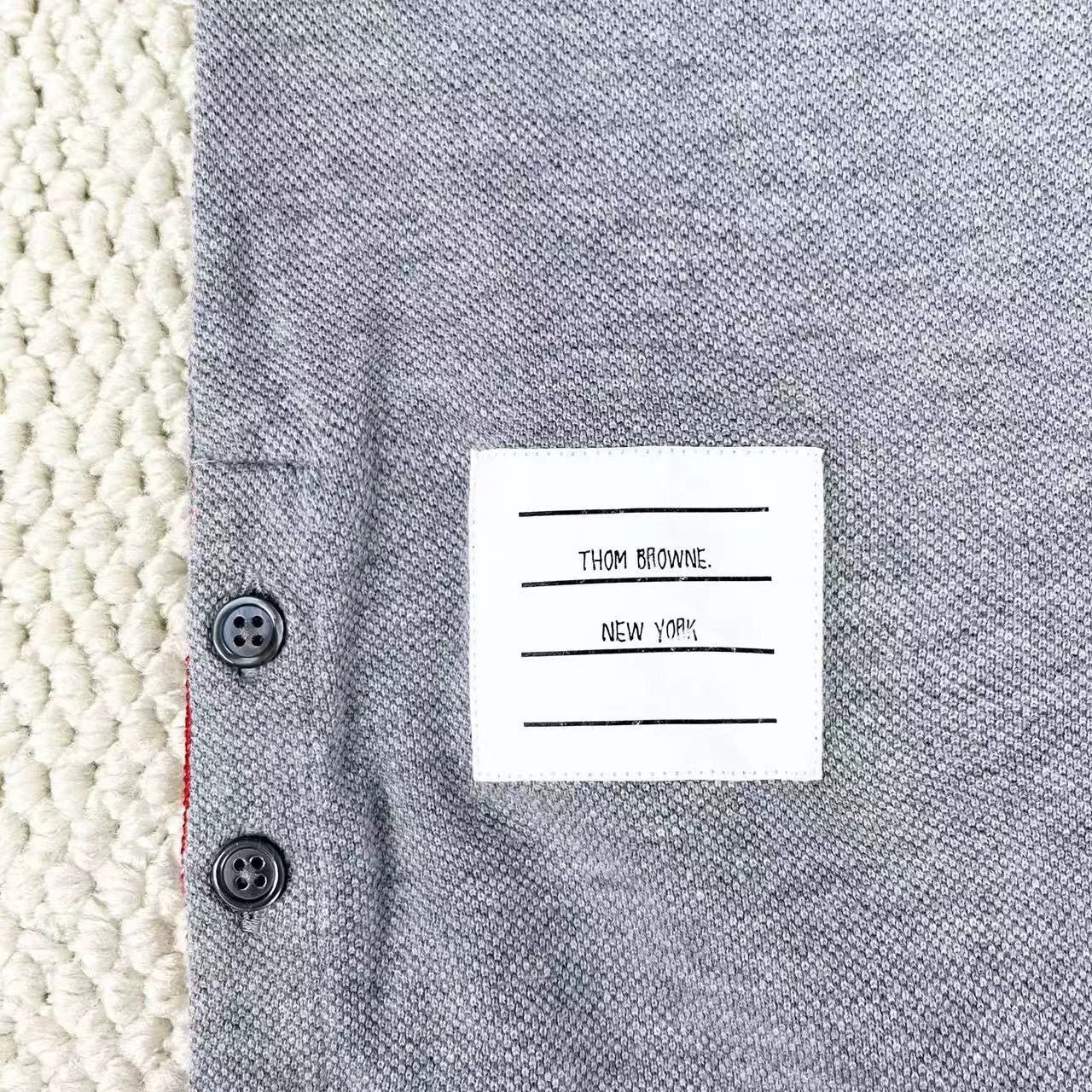 Thom Browne Gray Striped Polo Dress Size 38