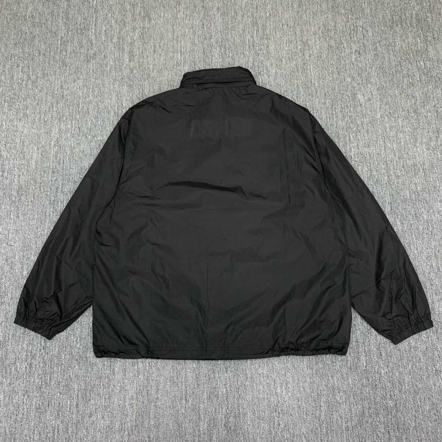 black nylon belted parka jacket by balenciaga