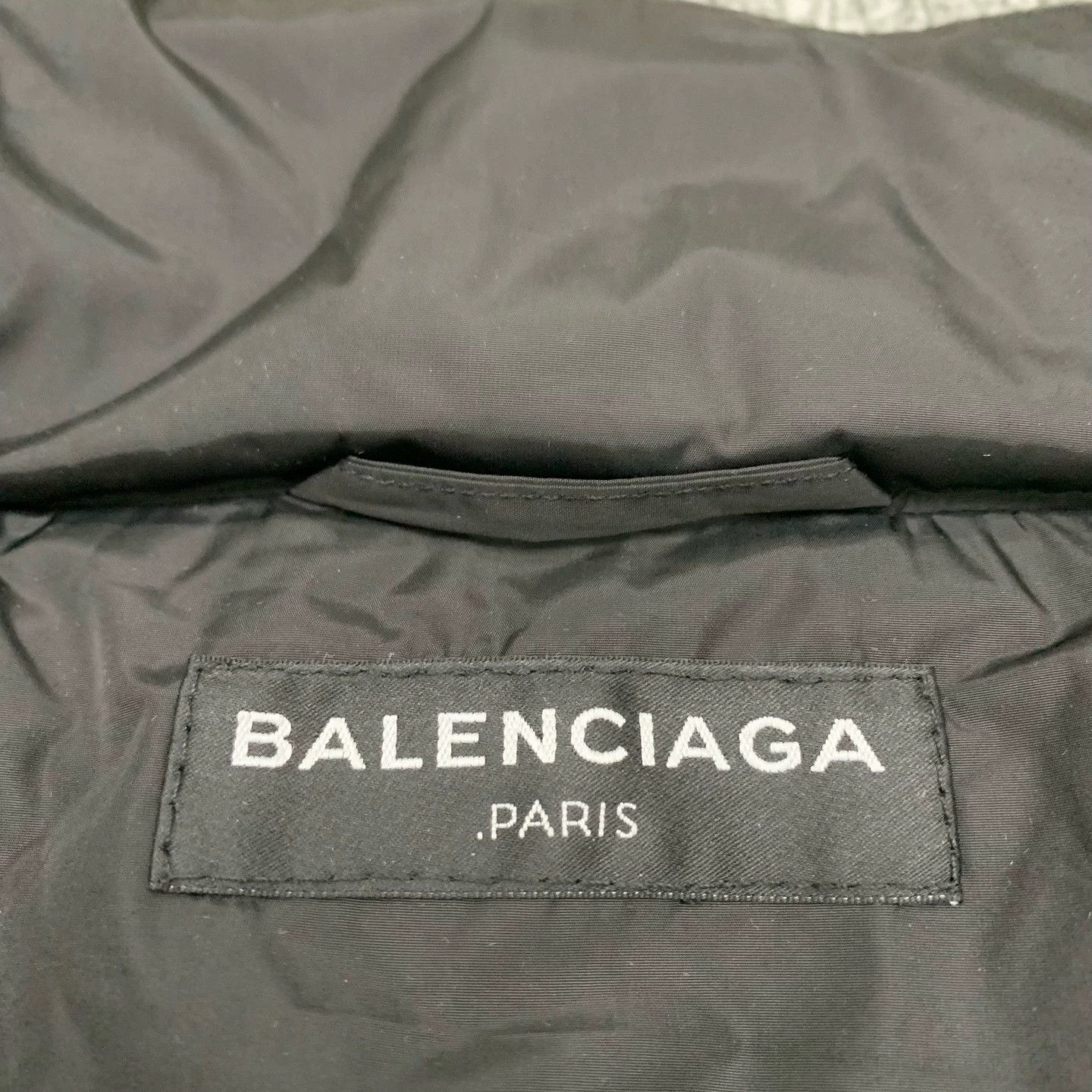 black nylon belted parka jacket by balenciaga