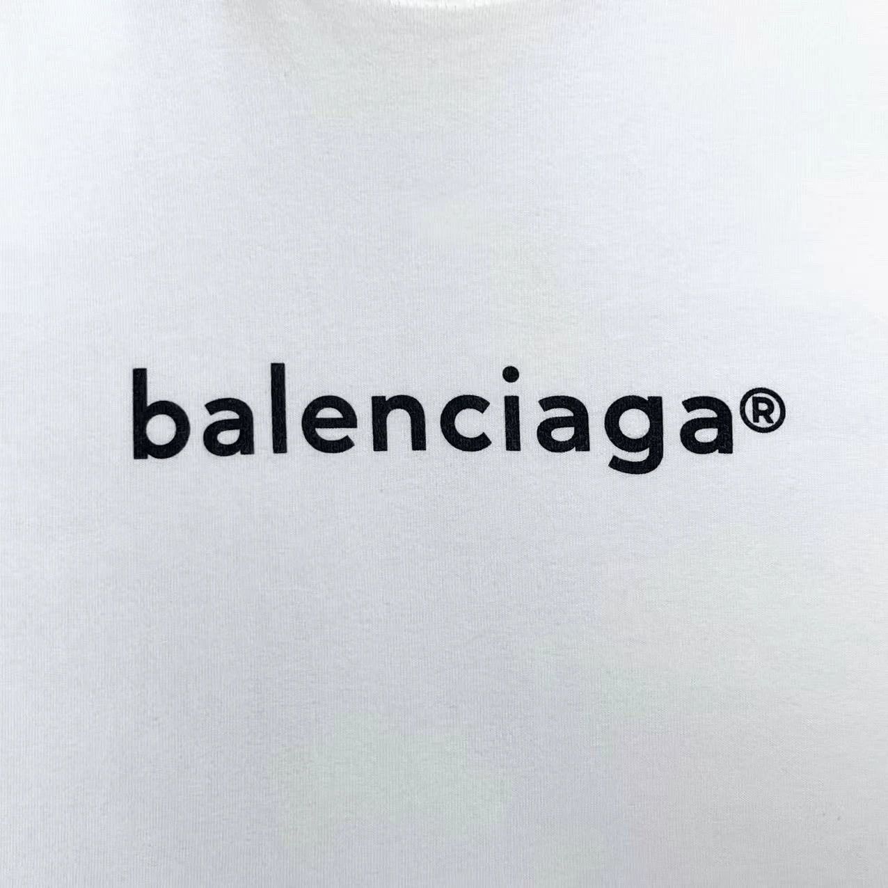 Balenciaga balenciaga white logo short sleeve t-shirt Size US M / EU 48-50 / 2 - 4 Thumbnail