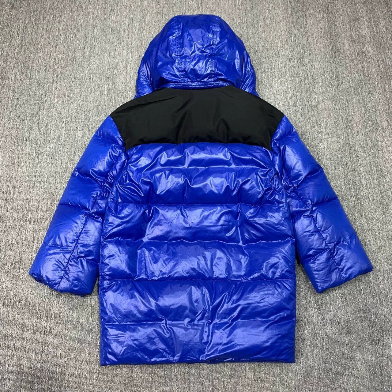 Miu Miu blue embroidered logo long down coat Size M / US 6-8 / IT 42-44 - 2 Thumbnail