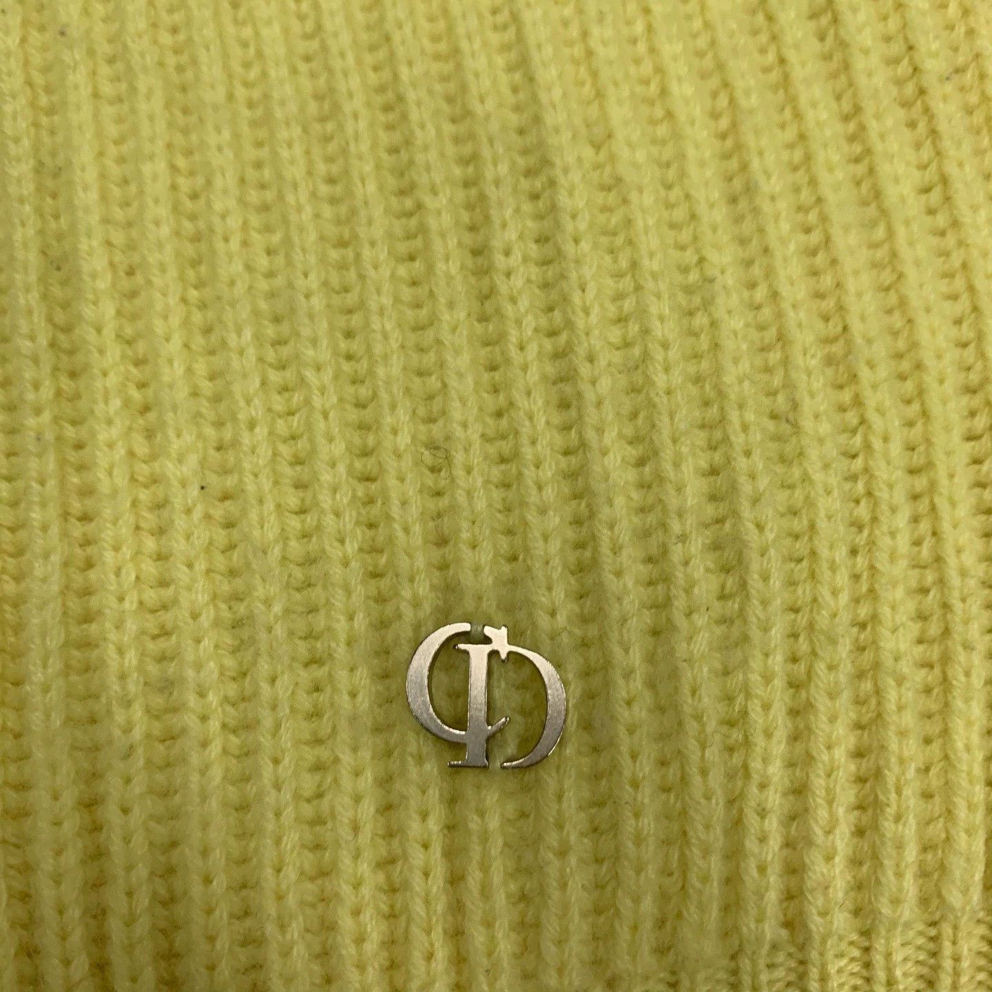 Dior yellow ribbed knit short-sleeve sweater Size S / US 4 / IT 40 - 6 Thumbnail