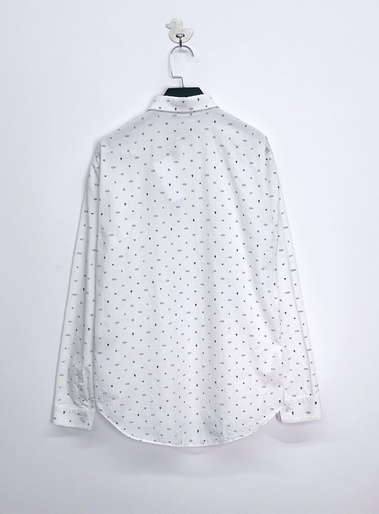 Dior Dior White Logo Print Shirt Jacket for Men Size US M / EU 48-50 / 2 - 2 Thumbnail
