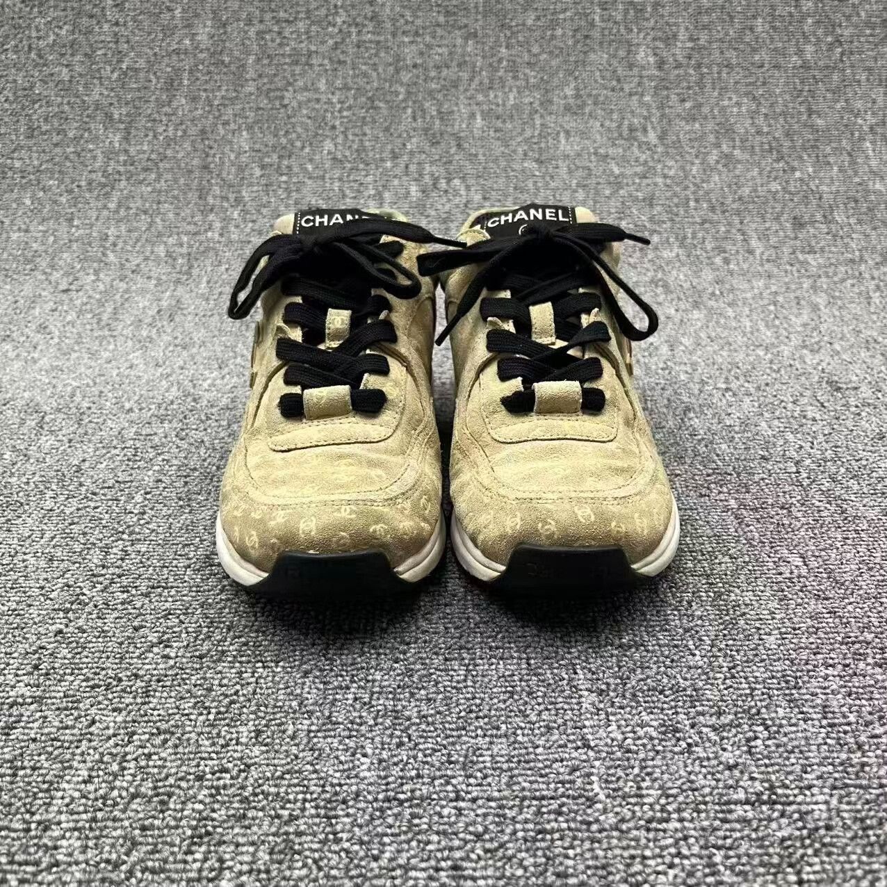 Chanel Chanel Beige Double C Print Casual Sneakers Size US 6.5 / IT 36.5 - 2 Thumbnail
