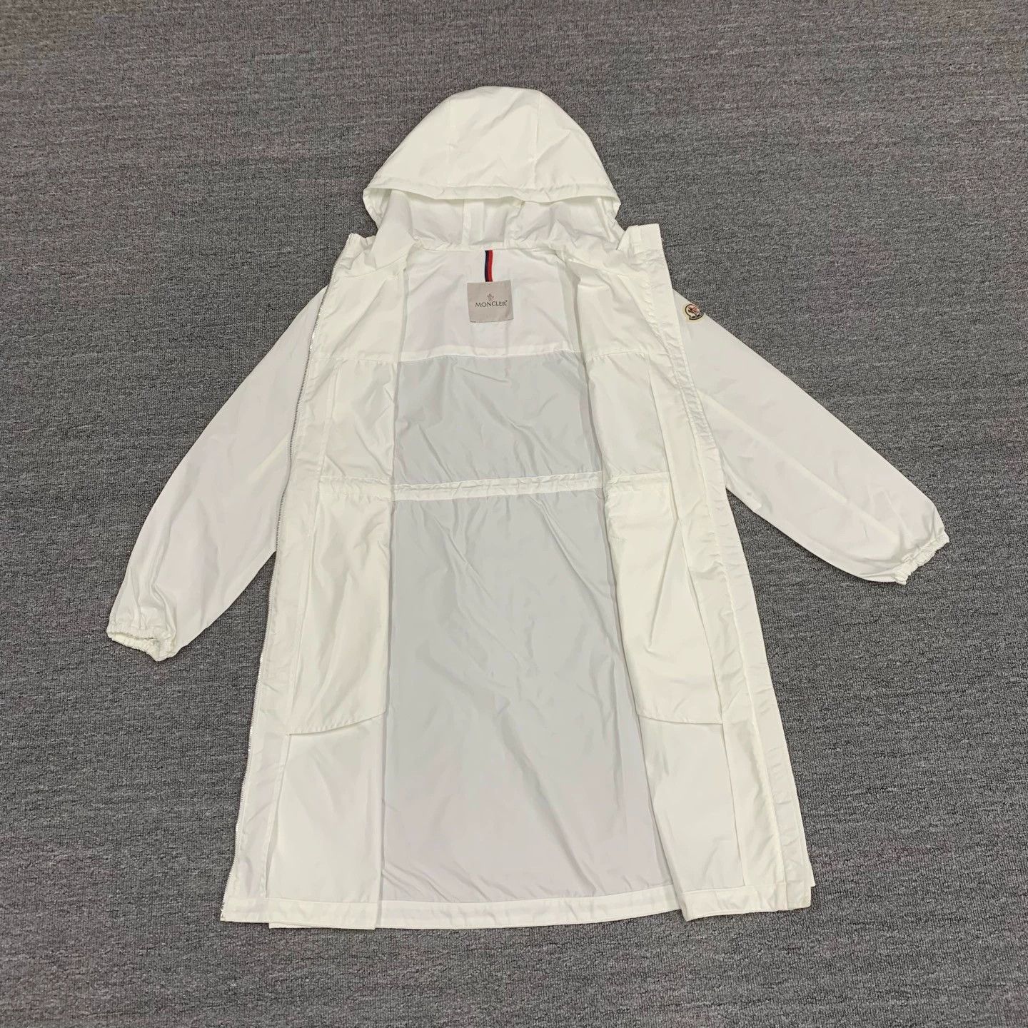 Moncler moncler white long windbreaker coat size 1 Size M / US 6-8 / IT 42-44 - 7 Thumbnail