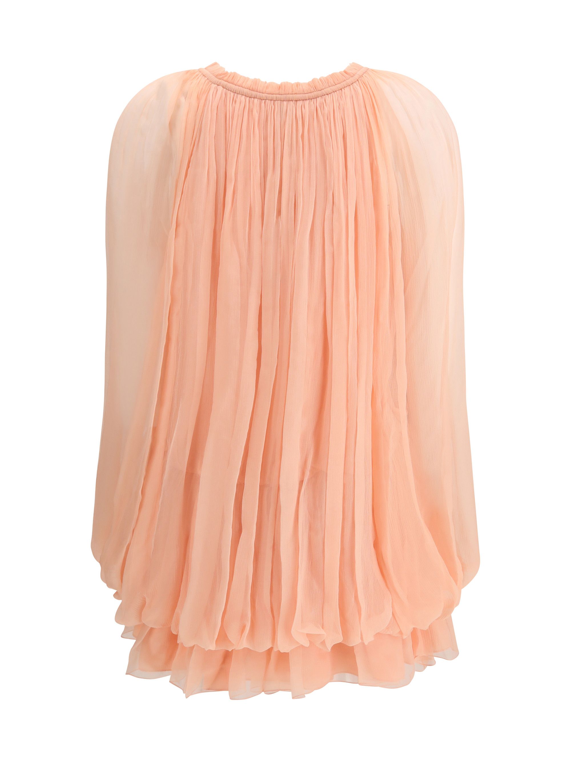 Chloe Mini Dress with cape in silk muslin Size M / US 6-8 / IT 42-44 - 2 Thumbnail