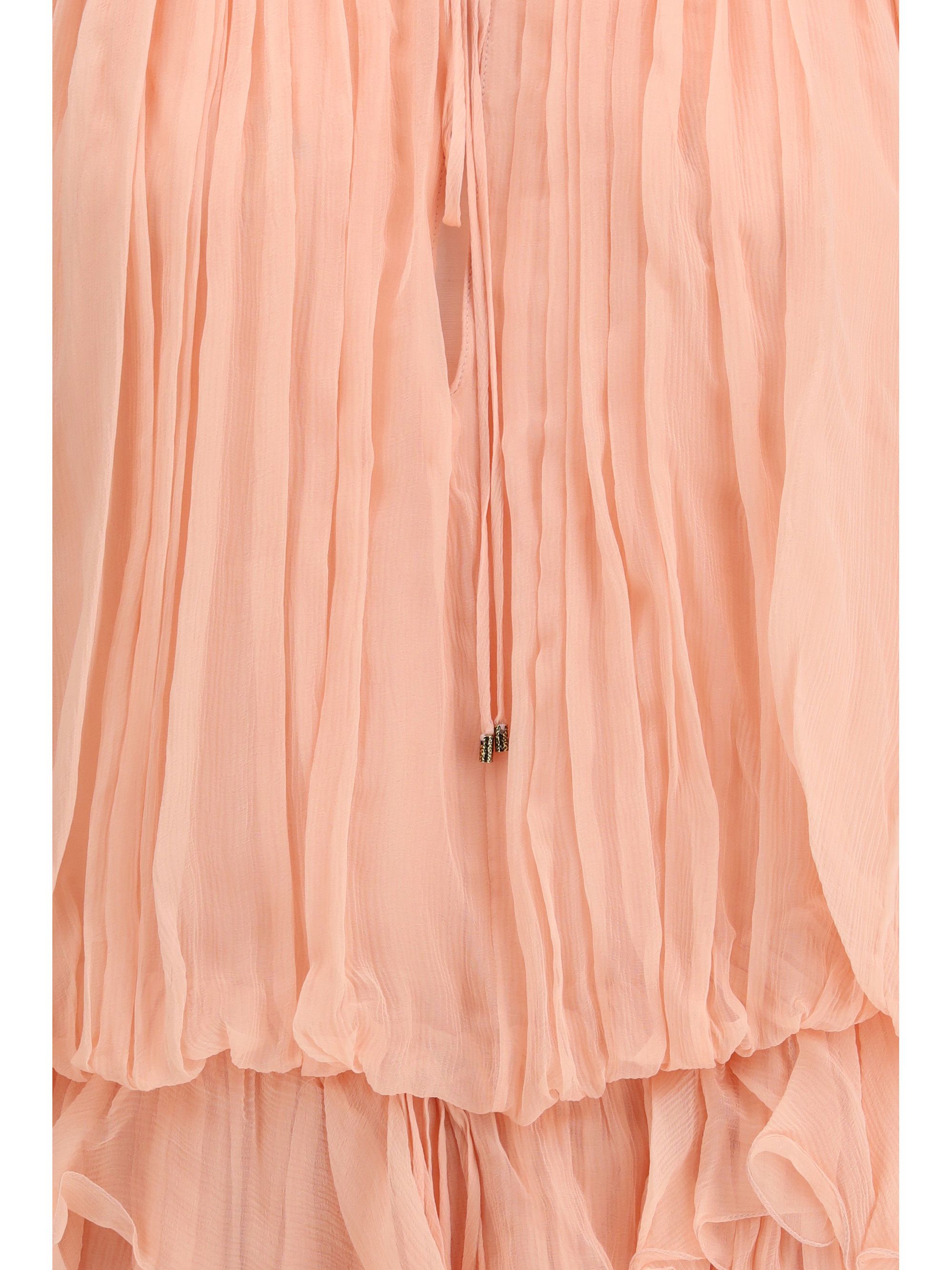 Chloe Mini Dress with cape in silk muslin Size M / US 6-8 / IT 42-44 - 3 Thumbnail