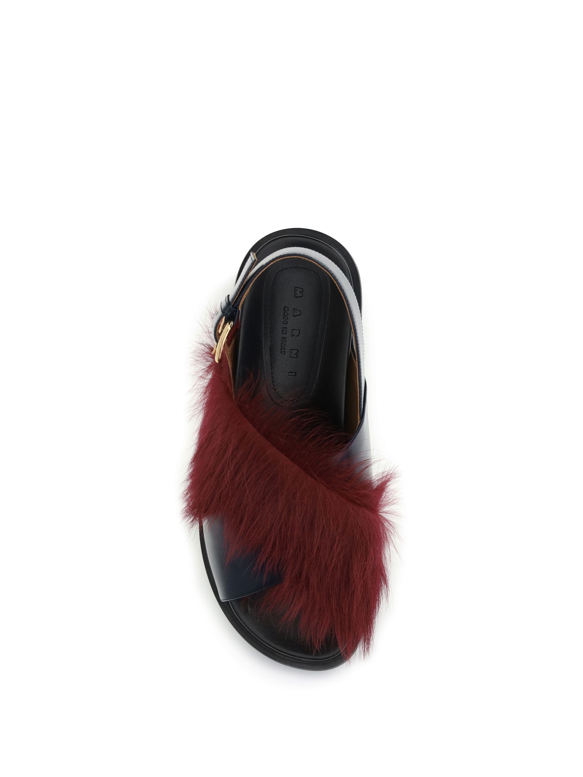 Marni Fur-lined Fussbett Sandals Size US 6.5 / IT 36.5 - 4 Thumbnail