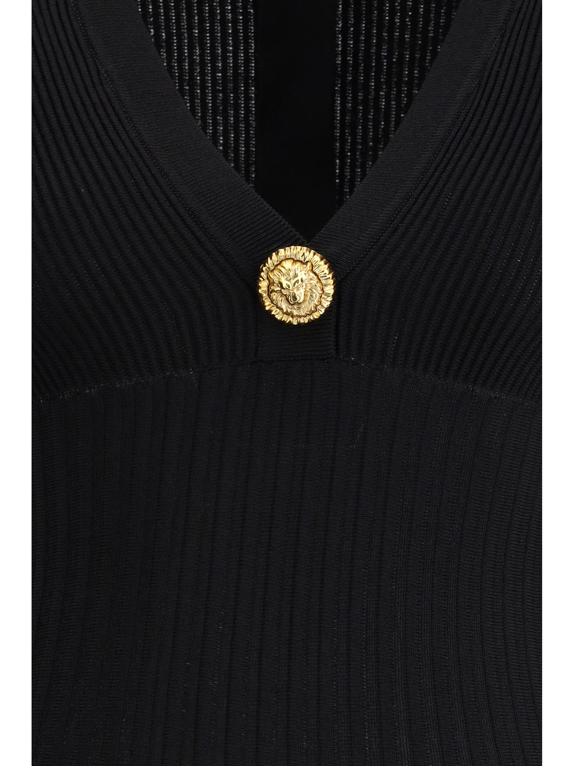 Balmain Flared knit mini Dress Size L / US 10 / IT 46 - 3 Thumbnail