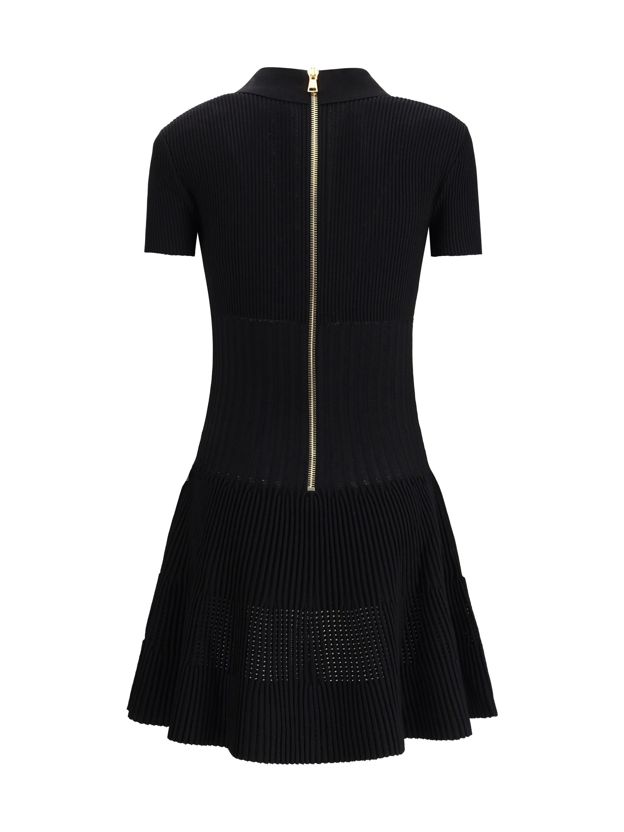 Balmain Flared knit mini Dress Size L / US 10 / IT 46 - 2 Thumbnail