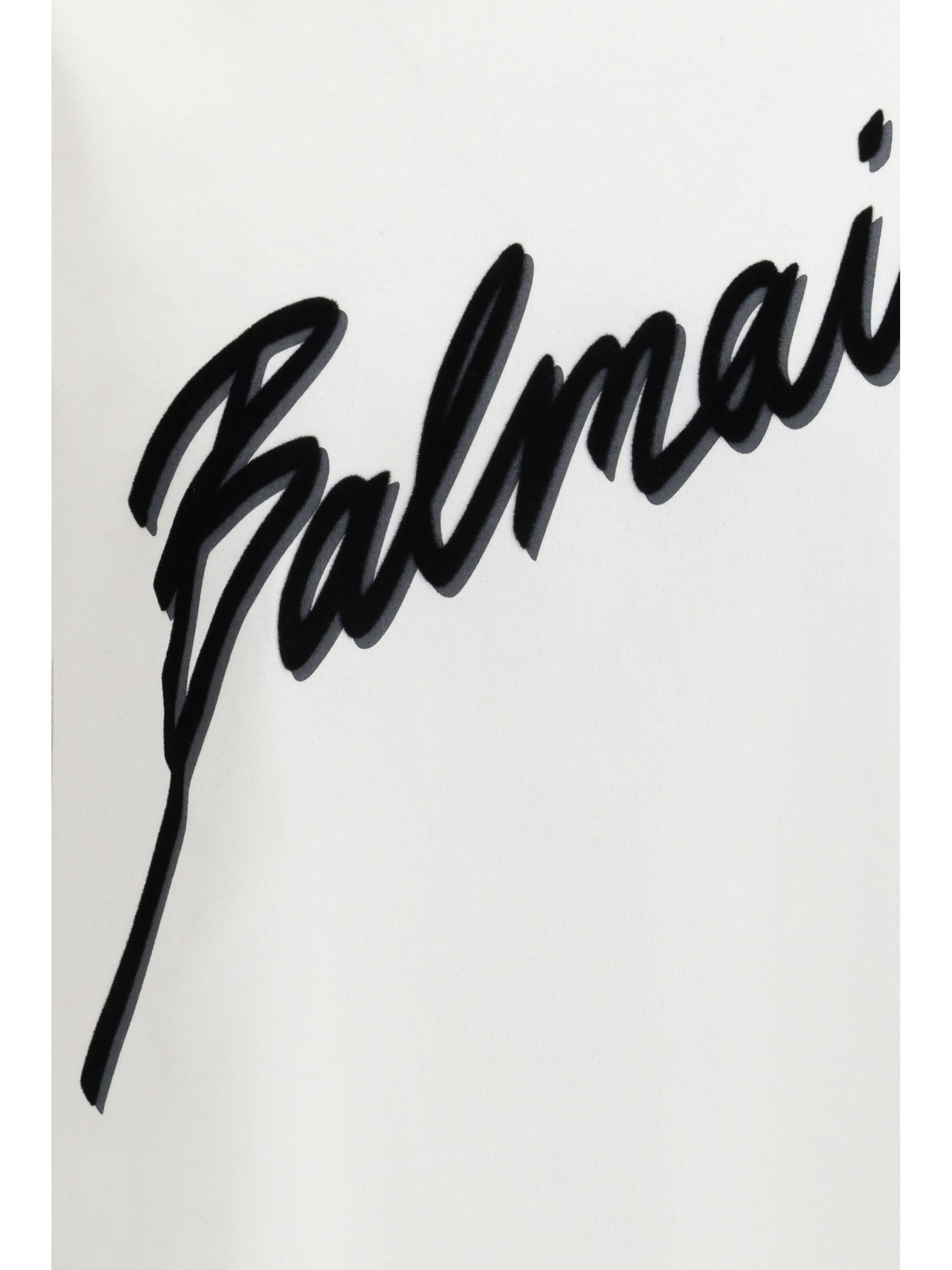 Balmain Balmain letter flock T-shirt Size US L / EU 52-54 / 3 - 3 Thumbnail