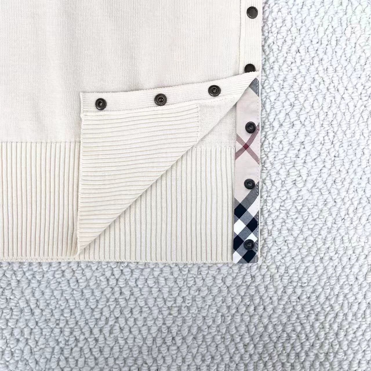Burberry beige short sleeve wool knit top Size S / US 4 / IT 40 - 4 Thumbnail
