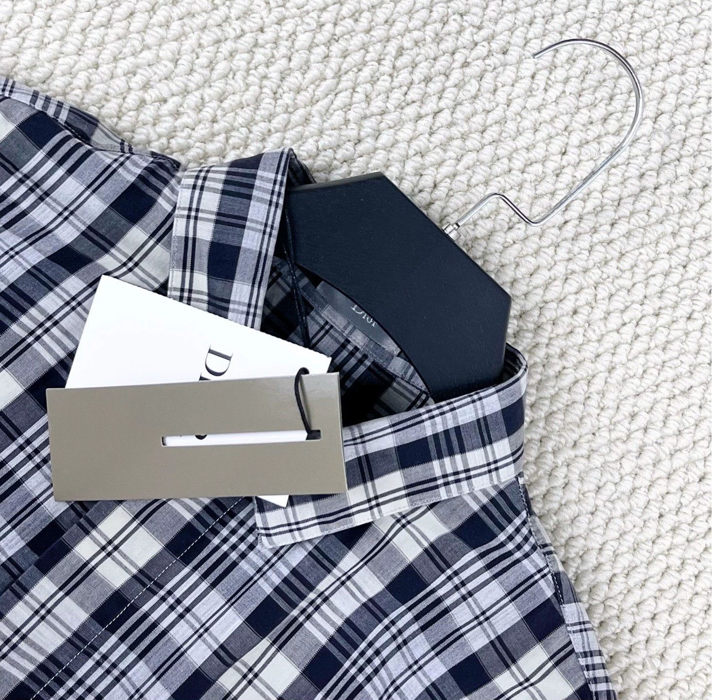 Dior dior gray white plaid short sleeve shirt Size US L / EU 52-54 / 3 - 3 Thumbnail