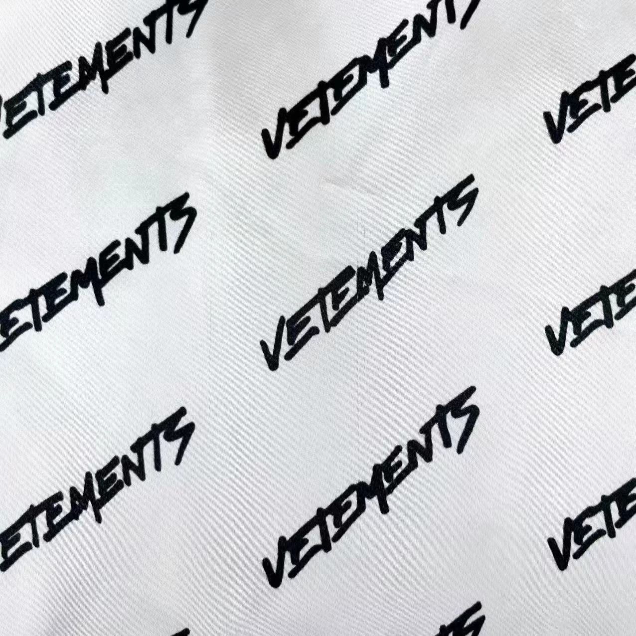 Vetements vetements white logo print short sleeve shirt Size US M / EU 48-50 / 2 - 5 Thumbnail