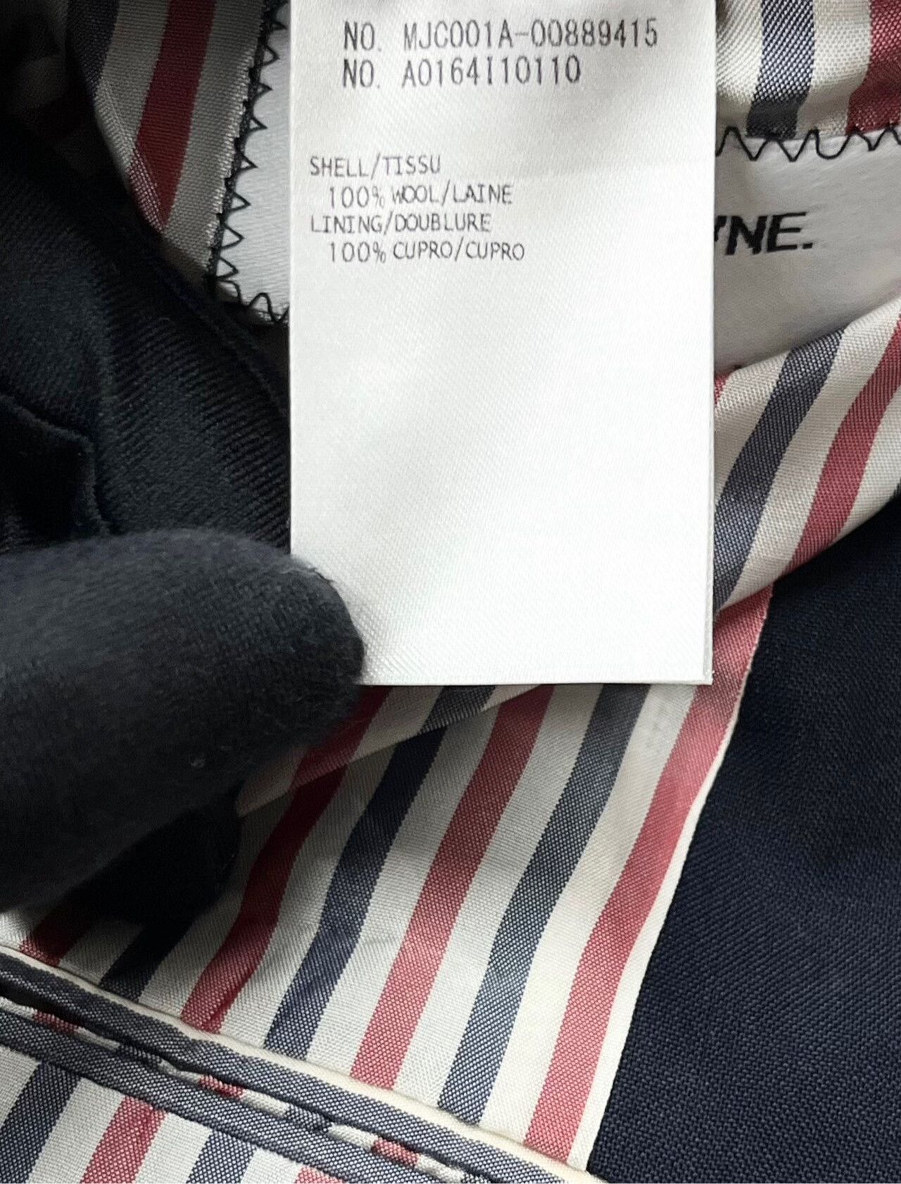 Thom Browne navy blue striped suit jacket by Thom Browne Size US S / EU 44-46 / 1 - 4 Thumbnail