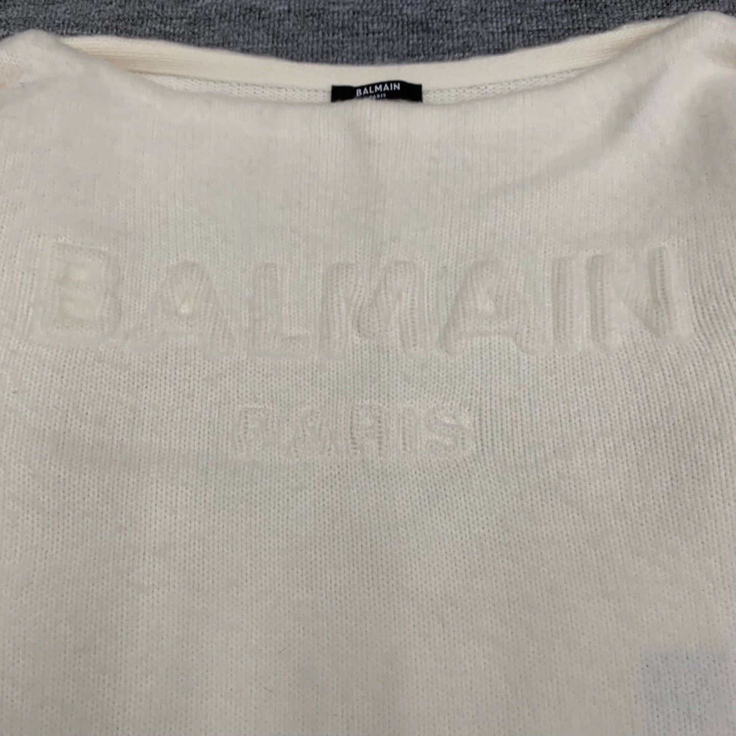 Balmain balmain beige letter knit sweater Size XS / US 0-2 / IT 36-38 - 8 Thumbnail