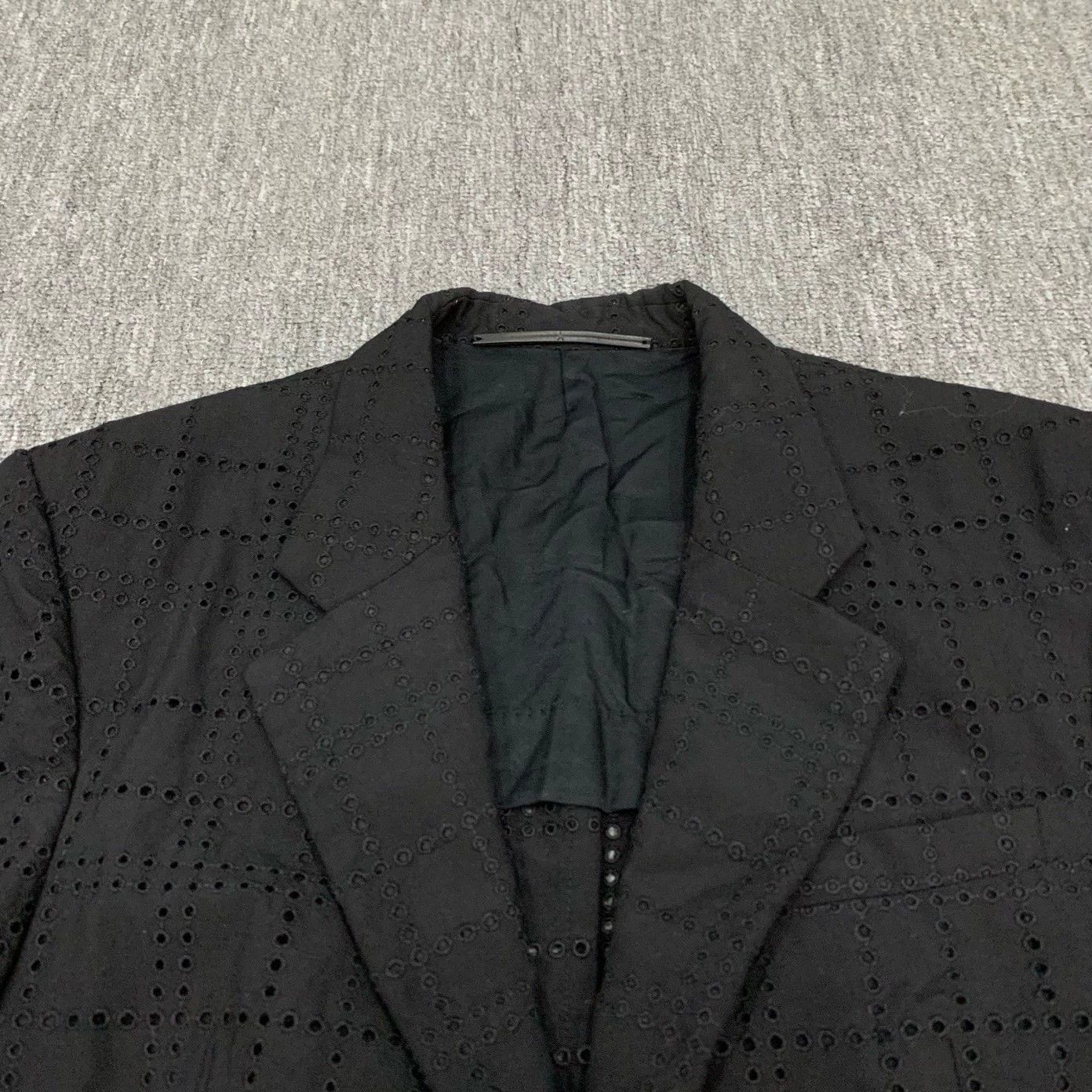 Givenchy givenchy black hollowed wool blazer coat Size US L / EU 52-54 / 3 - 9 Thumbnail