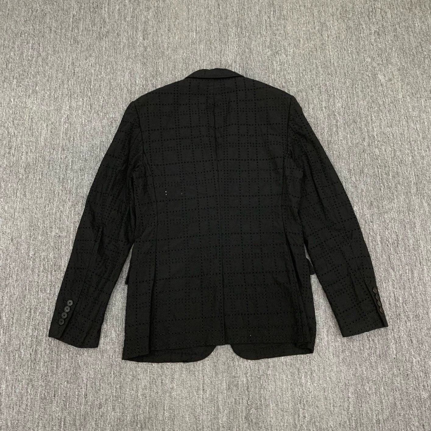 Givenchy givenchy black hollowed wool blazer coat Size US L / EU 52-54 / 3 - 2 Thumbnail