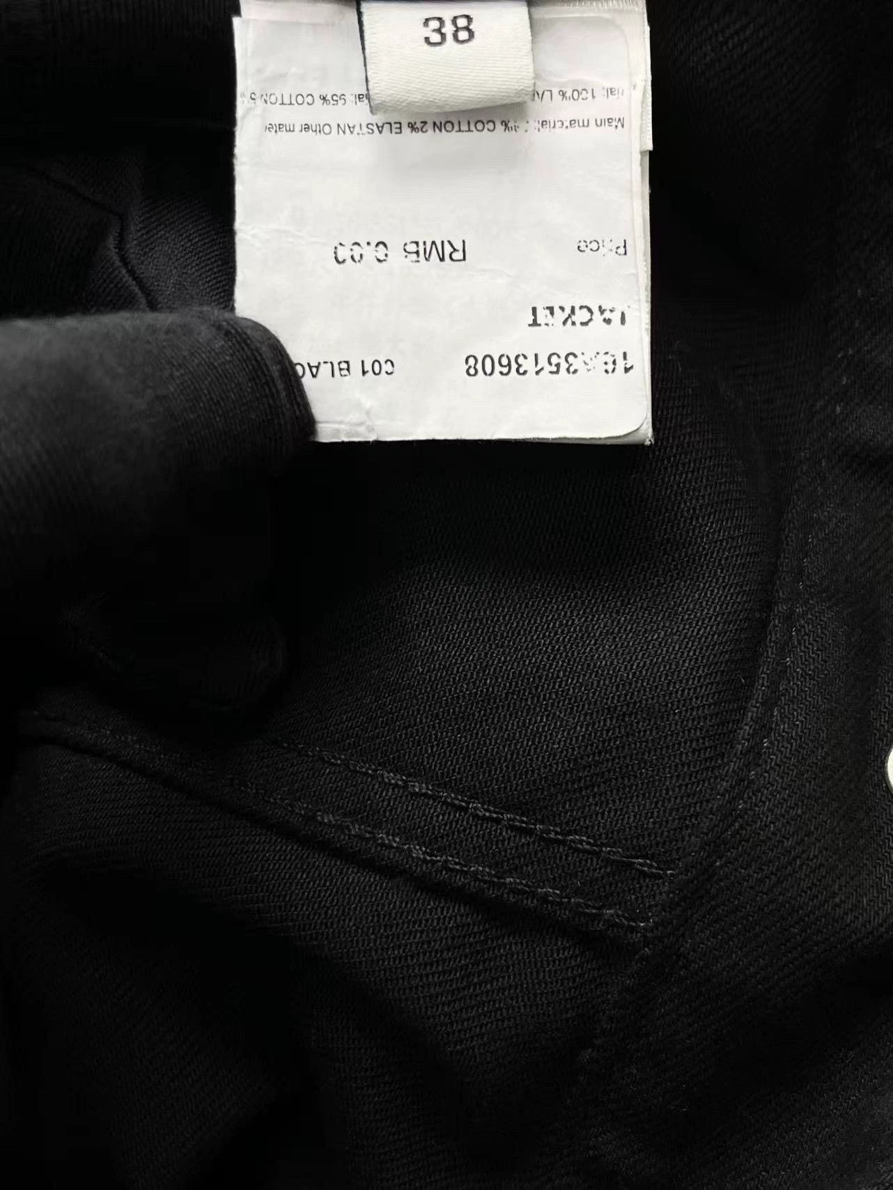 Givenchy givenchy black leather sleeve denim jacket Size US M / EU 48-50 / 2 - 5 Thumbnail