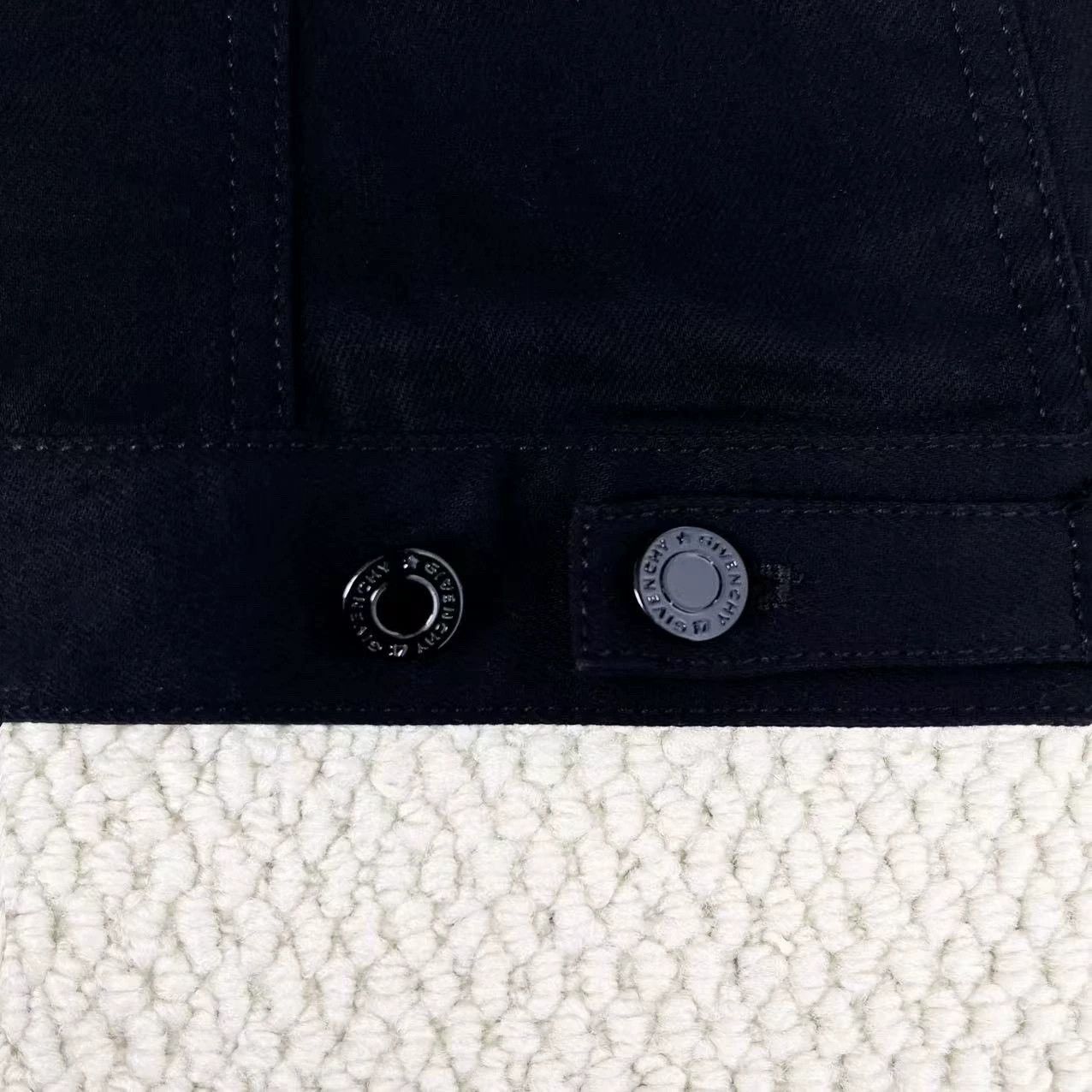 Givenchy givenchy black leather sleeve denim jacket Size US M / EU 48-50 / 2 - 4 Thumbnail