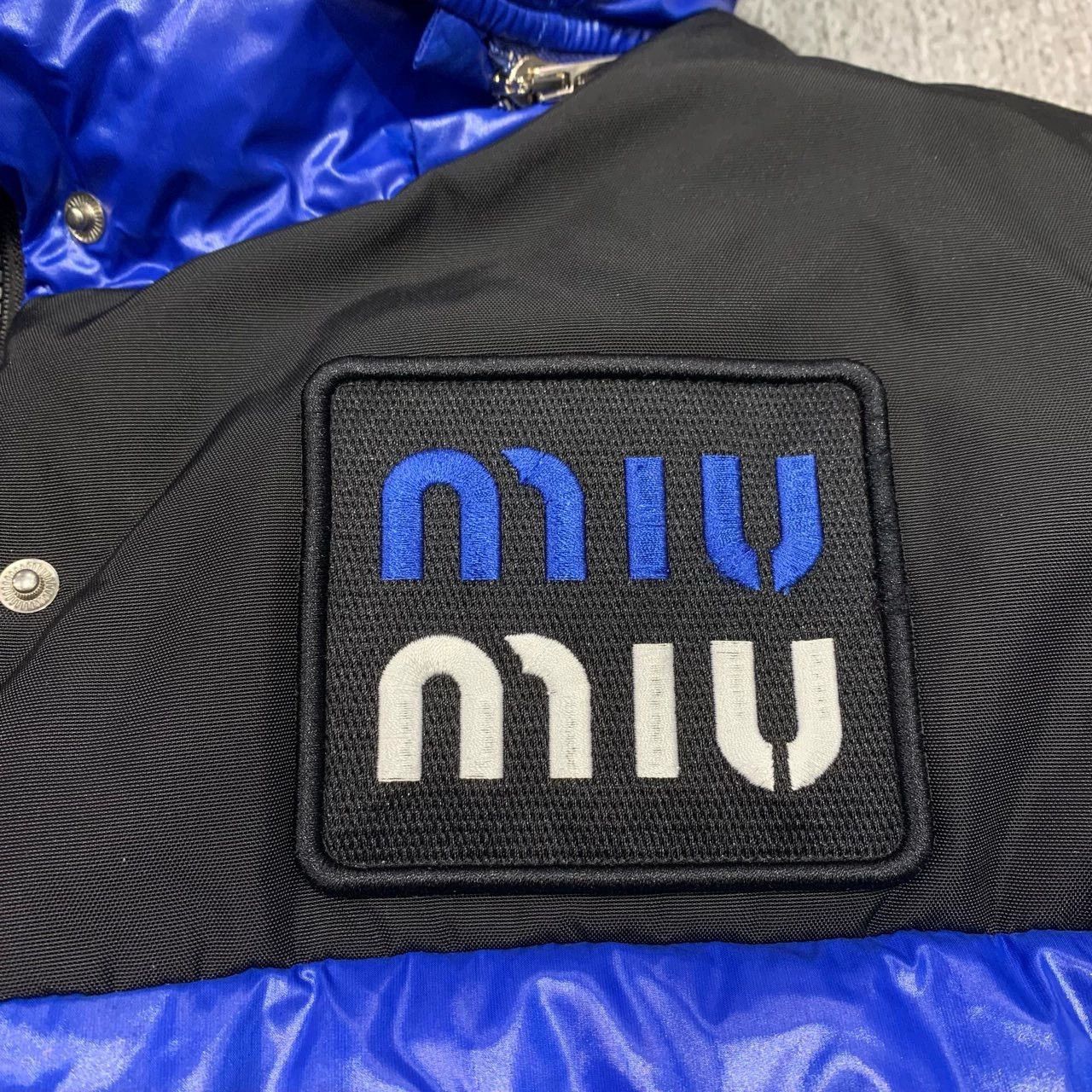 Miu Miu Miumiu Blue Logo Embroidered Long Down Jacket Size M / US 6-8 / IT 42-44 - 9 Thumbnail