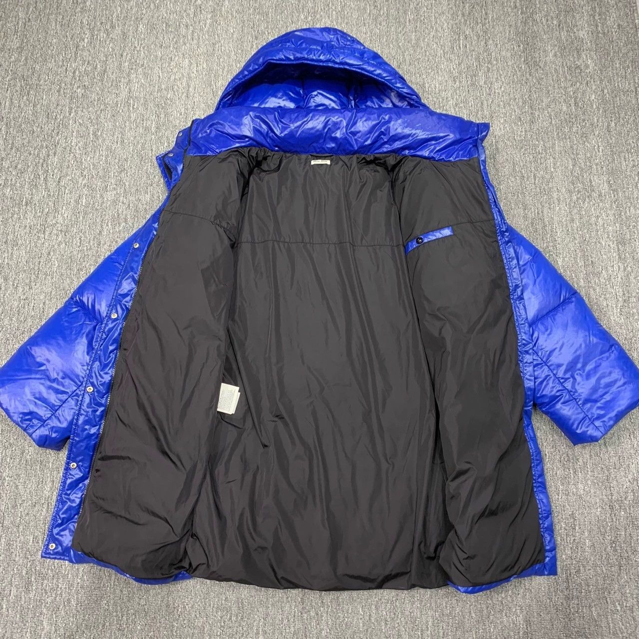Miu Miu Miumiu Blue Logo Embroidered Long Down Jacket Size M / US 6-8 / IT 42-44 - 8 Thumbnail