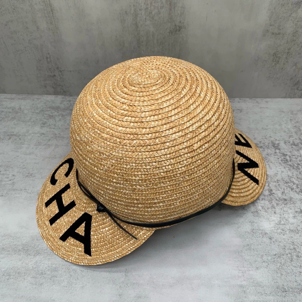 Chanel Chanel Double Brim Straw Hat Size ONE SIZE - 3 Thumbnail