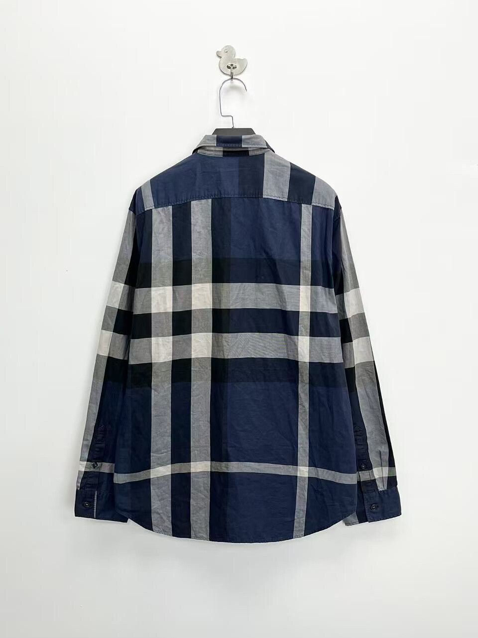 Burberry classic navy blue checkered shirt for all Size US L / EU 52-54 / 3 - 2 Thumbnail