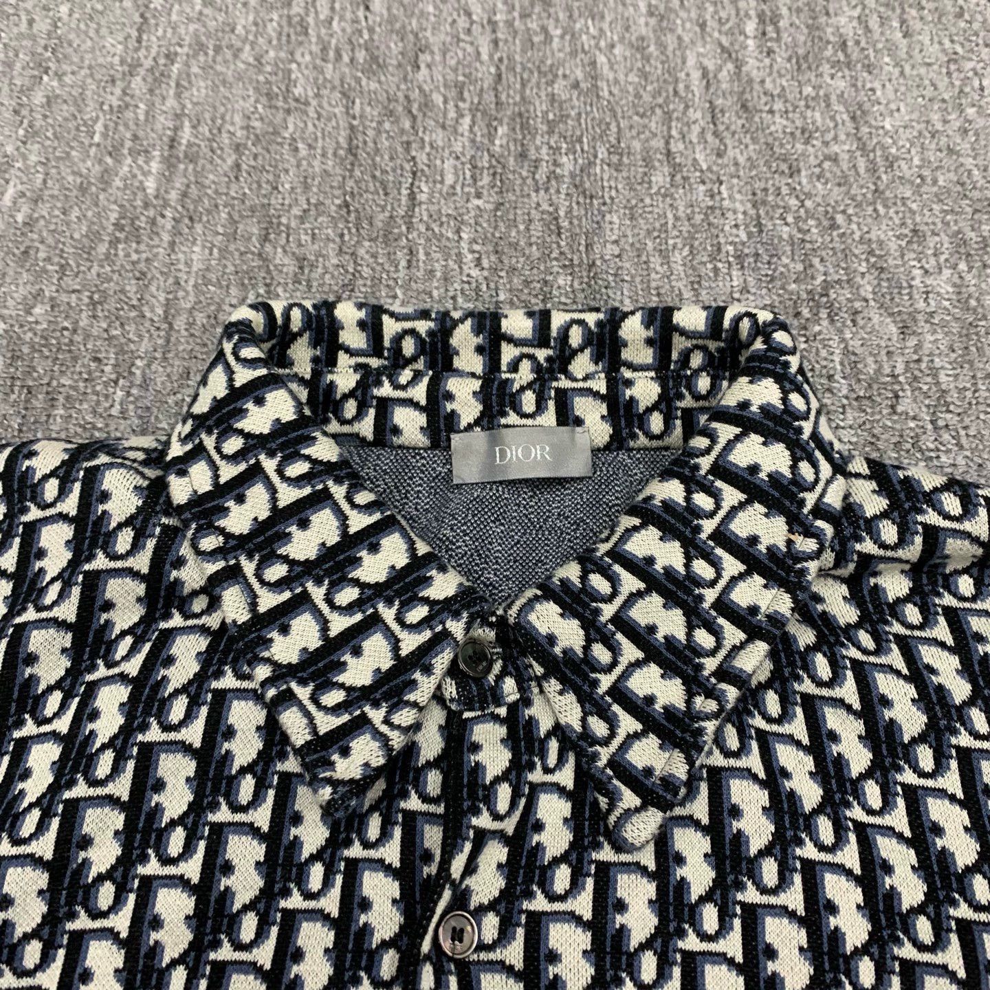 Dior dior monogram knit shirt jacket in black Size US L / EU 52-54 / 3 - 9 Thumbnail